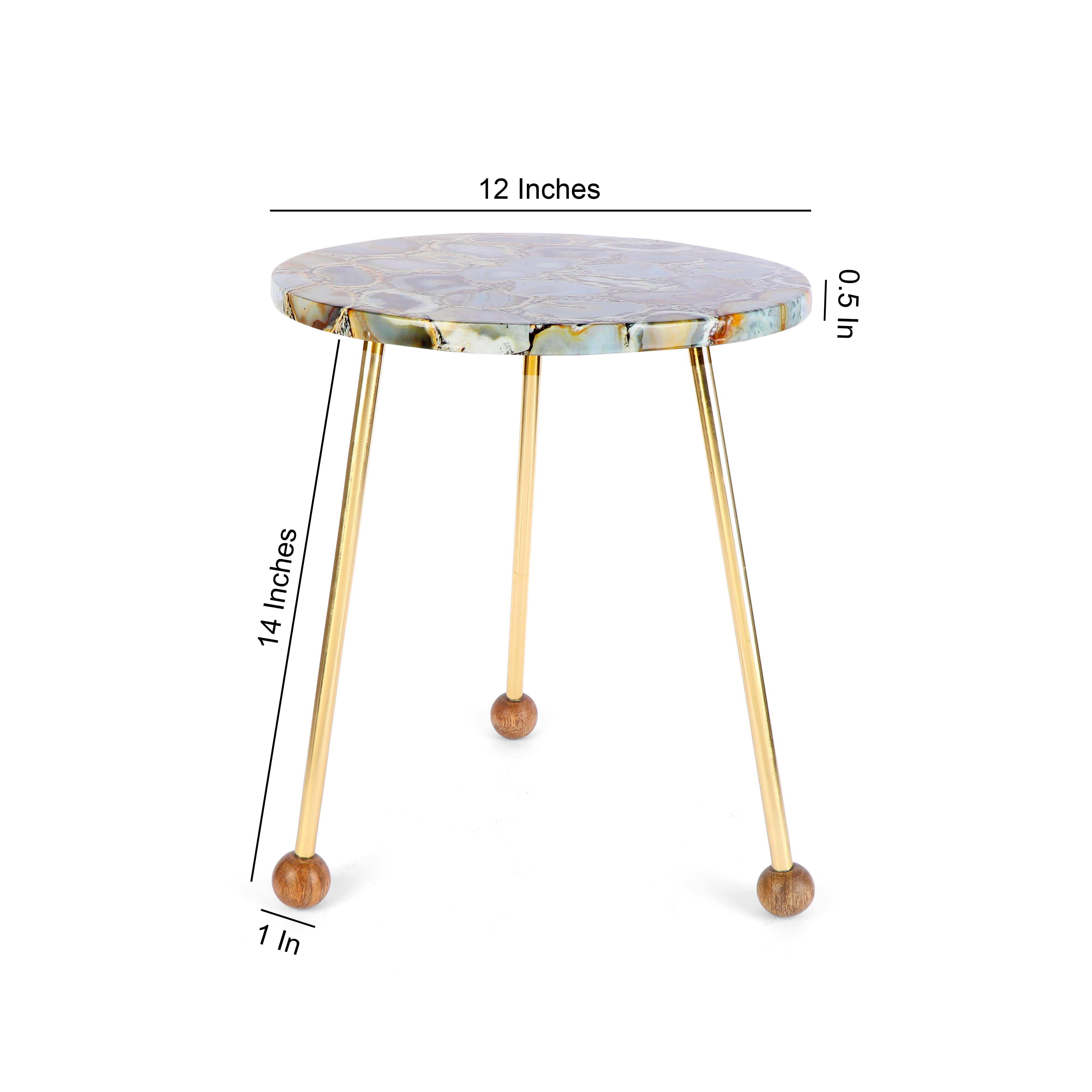 Agate Stool - Side Table