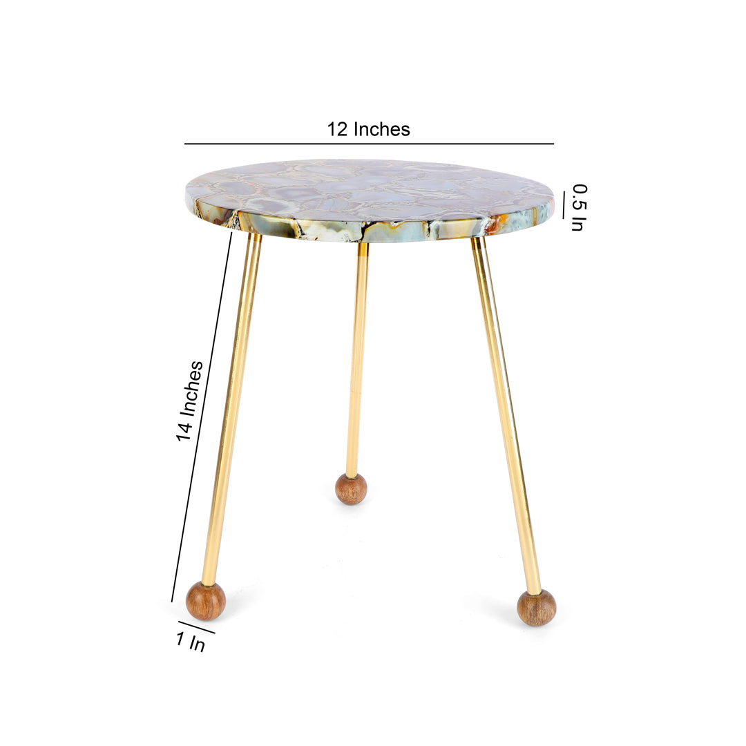 Agate Stool - Side Table 5- The Home Co.
