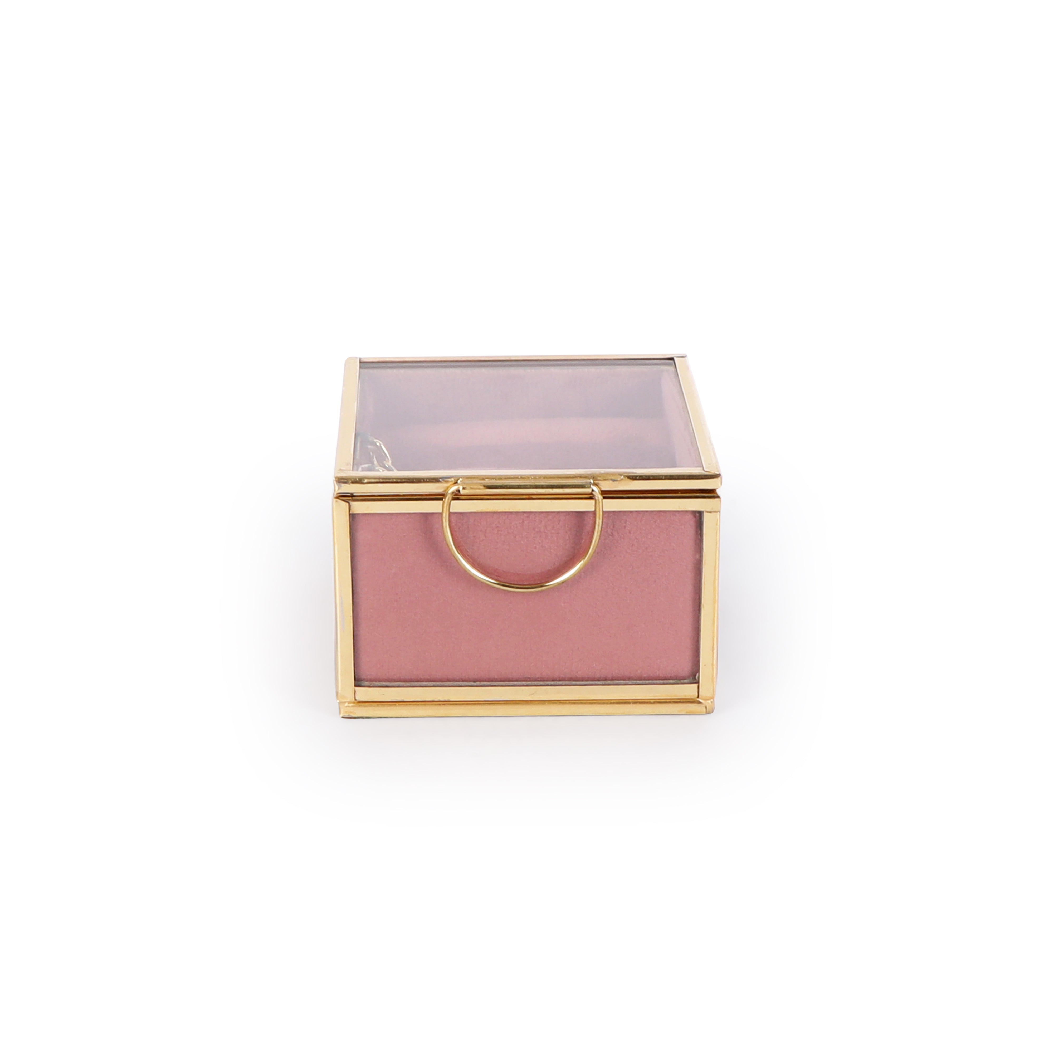 Glass Ring Box - Pink Ring Case 3- The Home Co.