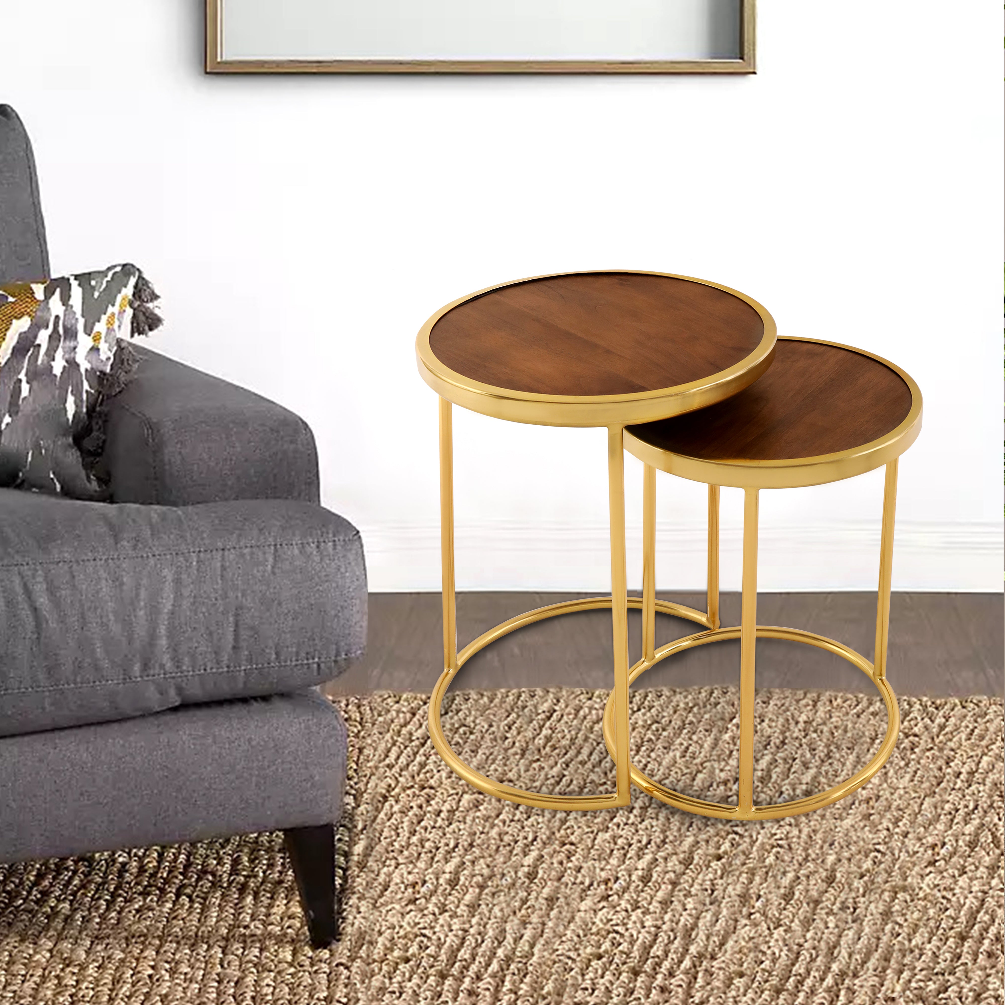 Side Table Set Of 2 - Wooden End Table