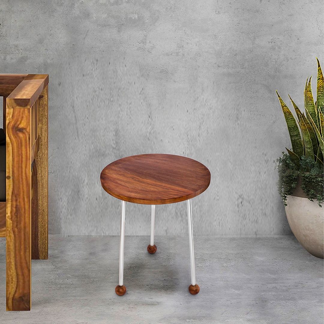 Wooden Stool - Side Table 2- The Home Co.