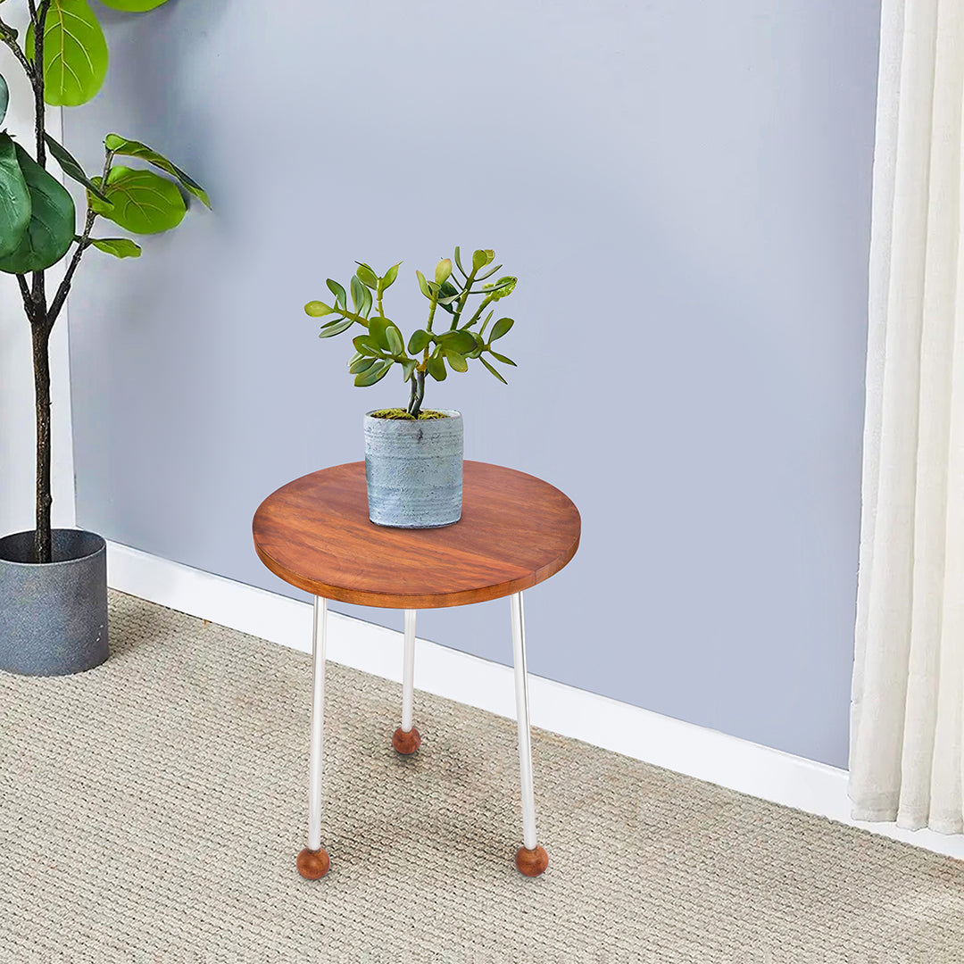 Wooden Stool - Side Table - The Home Co.