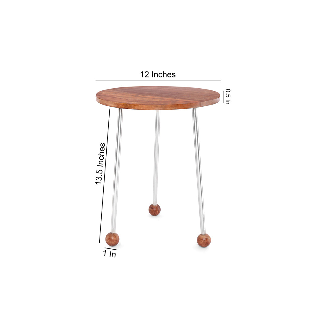 Wooden Stool - Side Table 6- The Home Co.