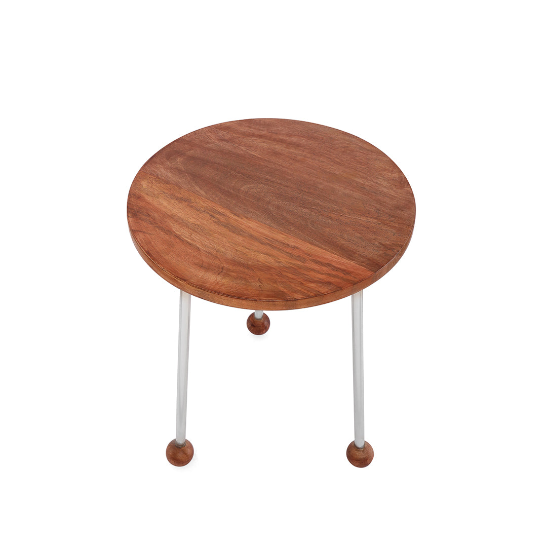 Wooden Stool - Side Table 3- The Home Co.