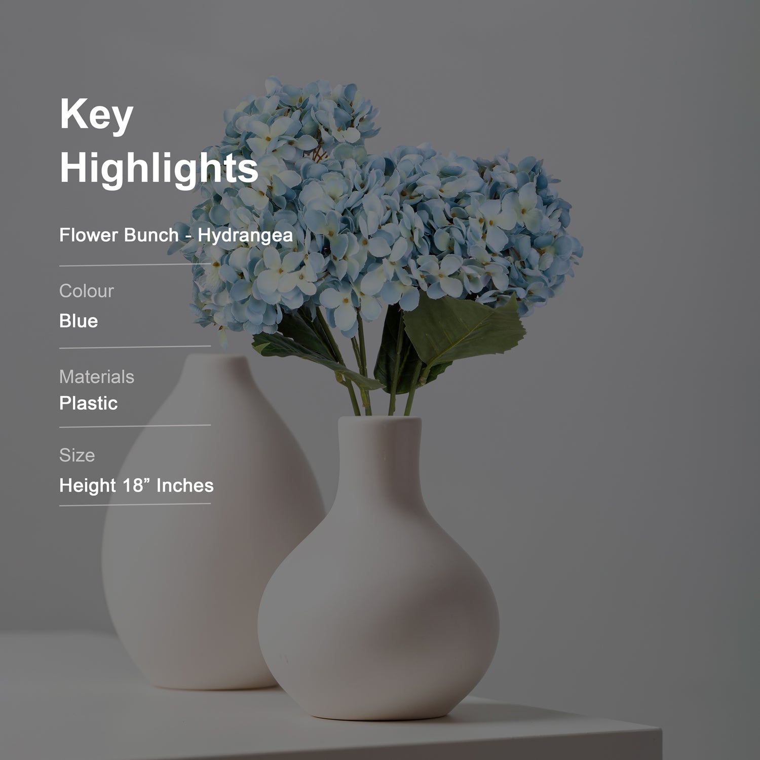 Flower Bunch - Hydrangea Blue 4- The Home Co.