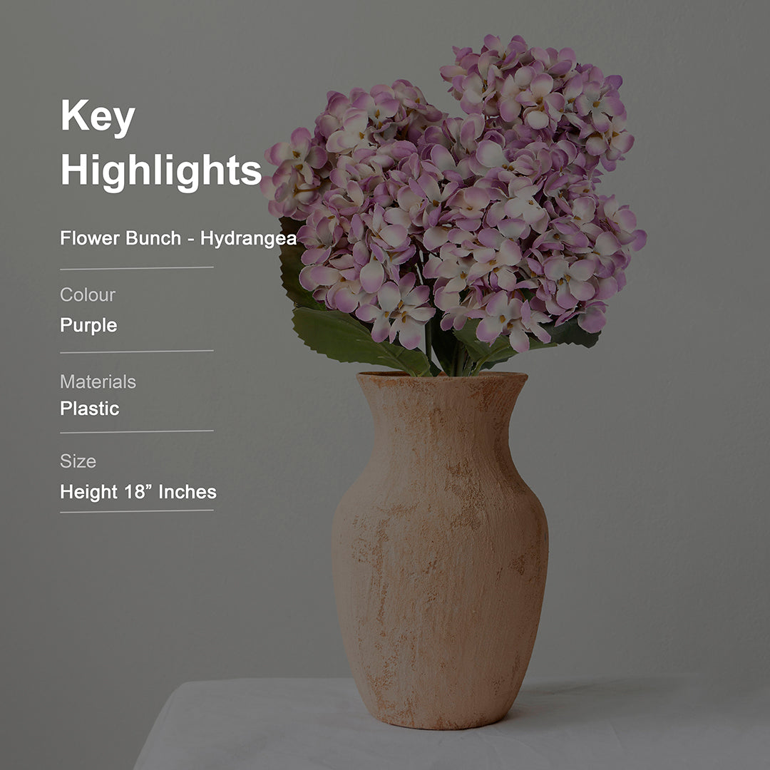 Flower Bunch - Hydrangea Purple 4- The Home Co.