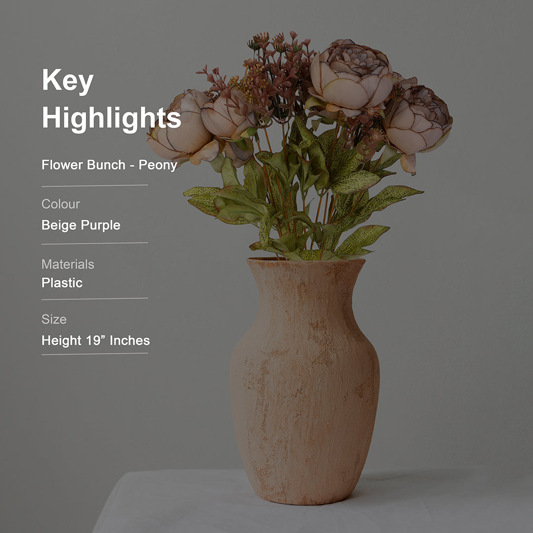 Flower Bunch - Peony Beige 4- The Home Co.