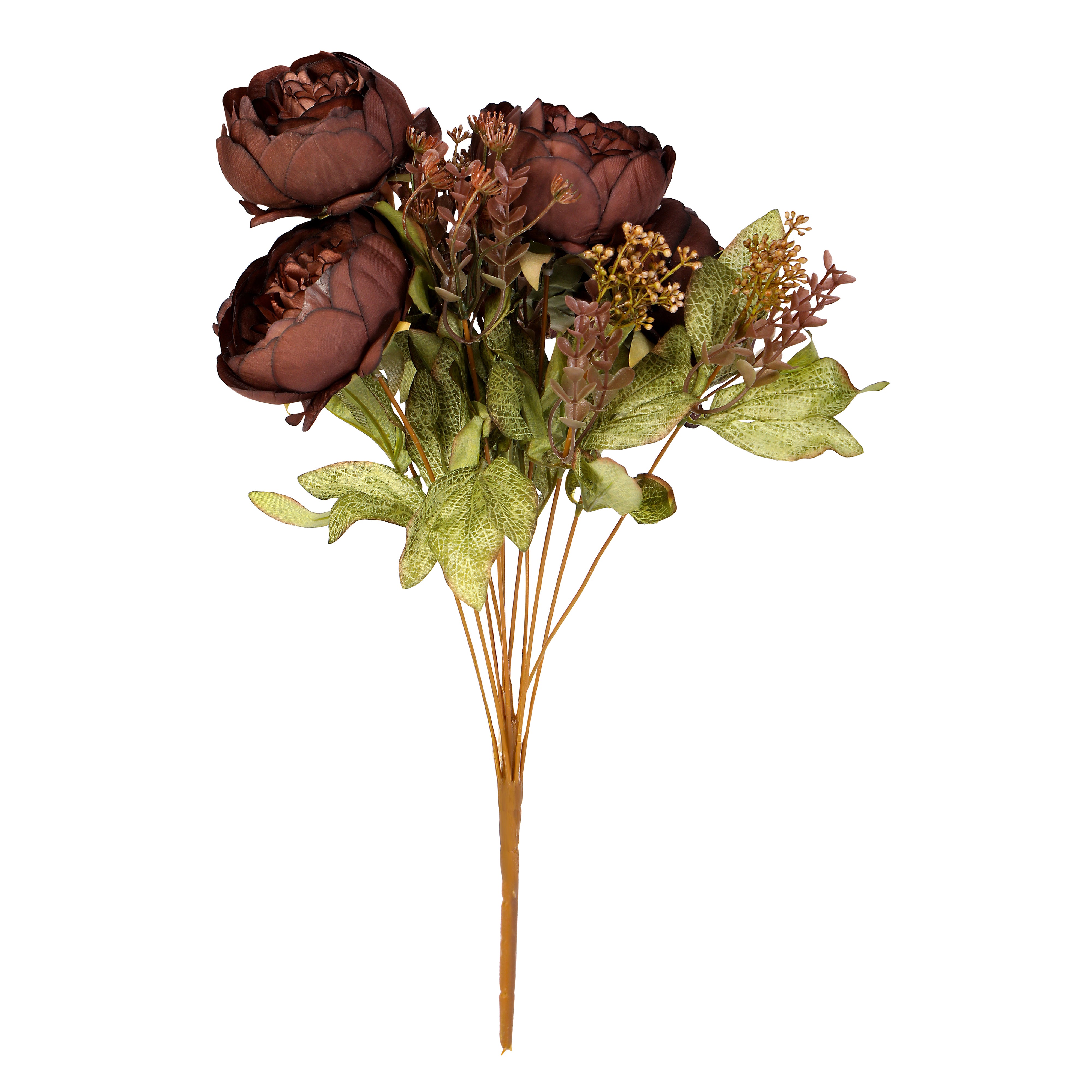 Flower Bunch - Peony Brown 3- The Home Co.