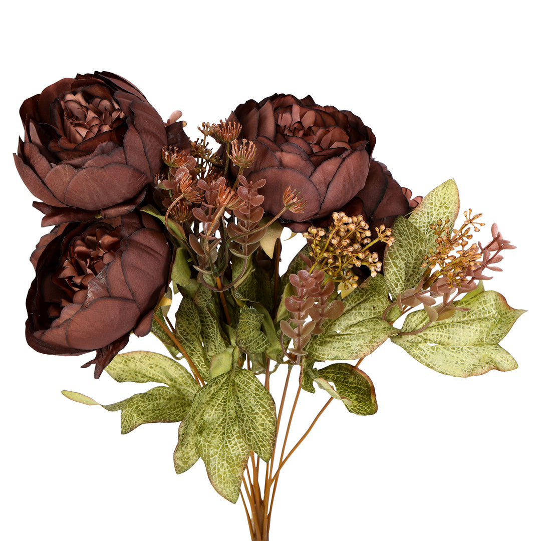 Flower Bunch - Peony Brown