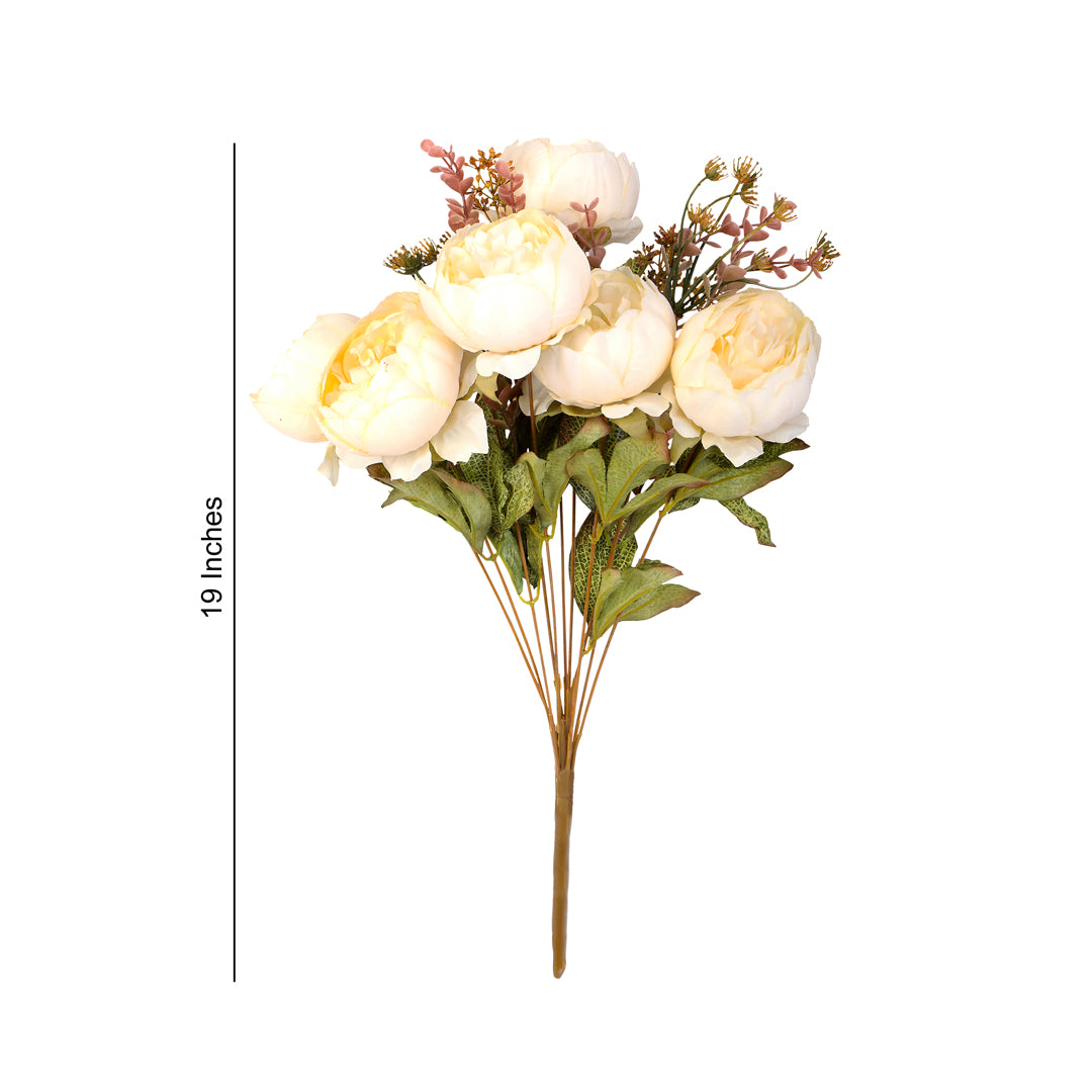 Flower Bunch - Peony White 4- The Home Co.