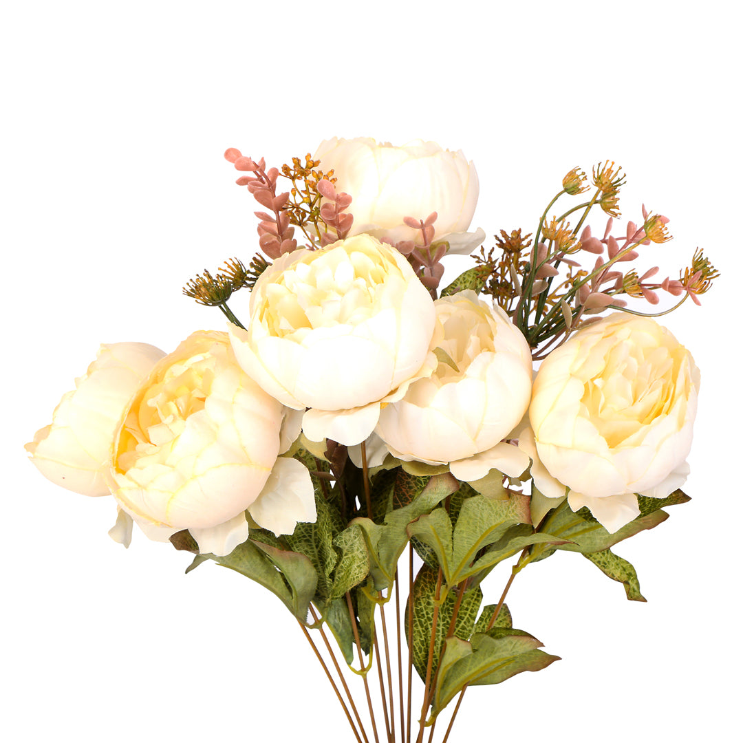 Flower Bunch - Peony White