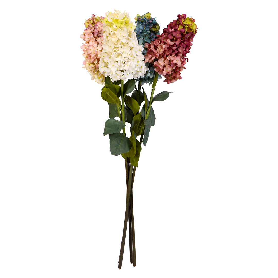 Artificial Flower Bunch -  4 sticks - Multi-color Hydrangea Stick-