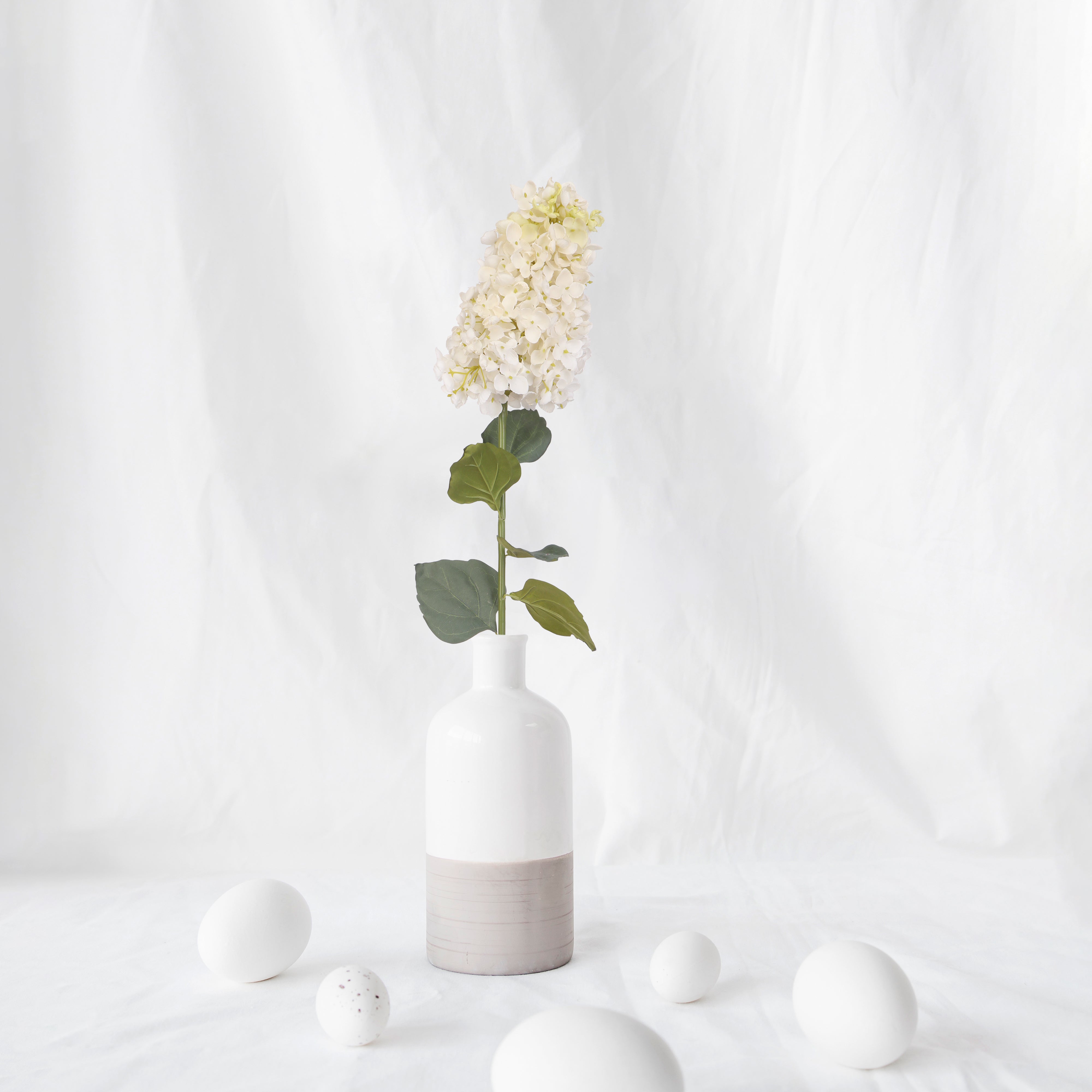 Artificial Flower Stick -  White Hydrangea