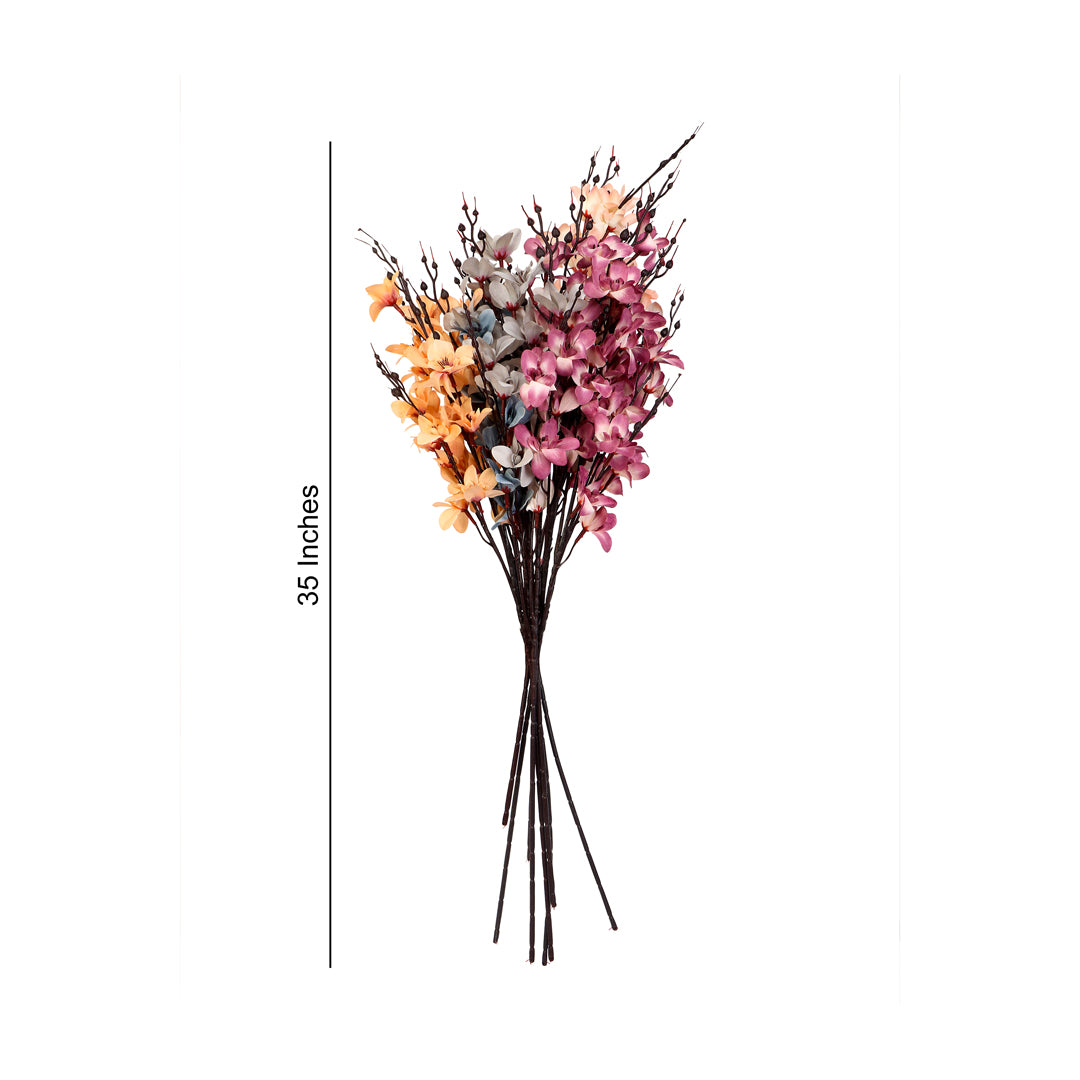 Flower Bunch -Dancing Orchid Multicolor Sticks 1- The Home Co.