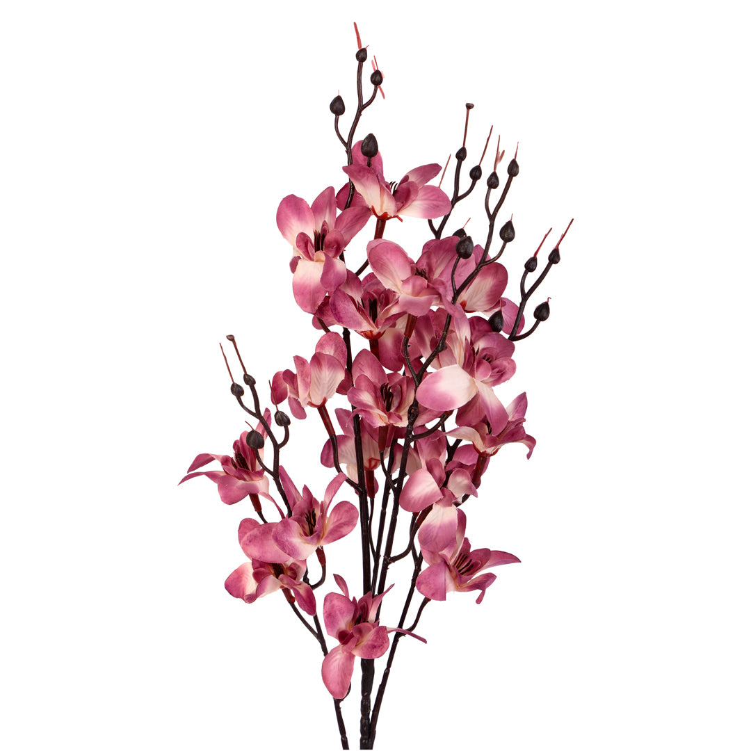 Flower Bunch -Dancing Orchid Dark Pink Sticks 1- The Home Co.