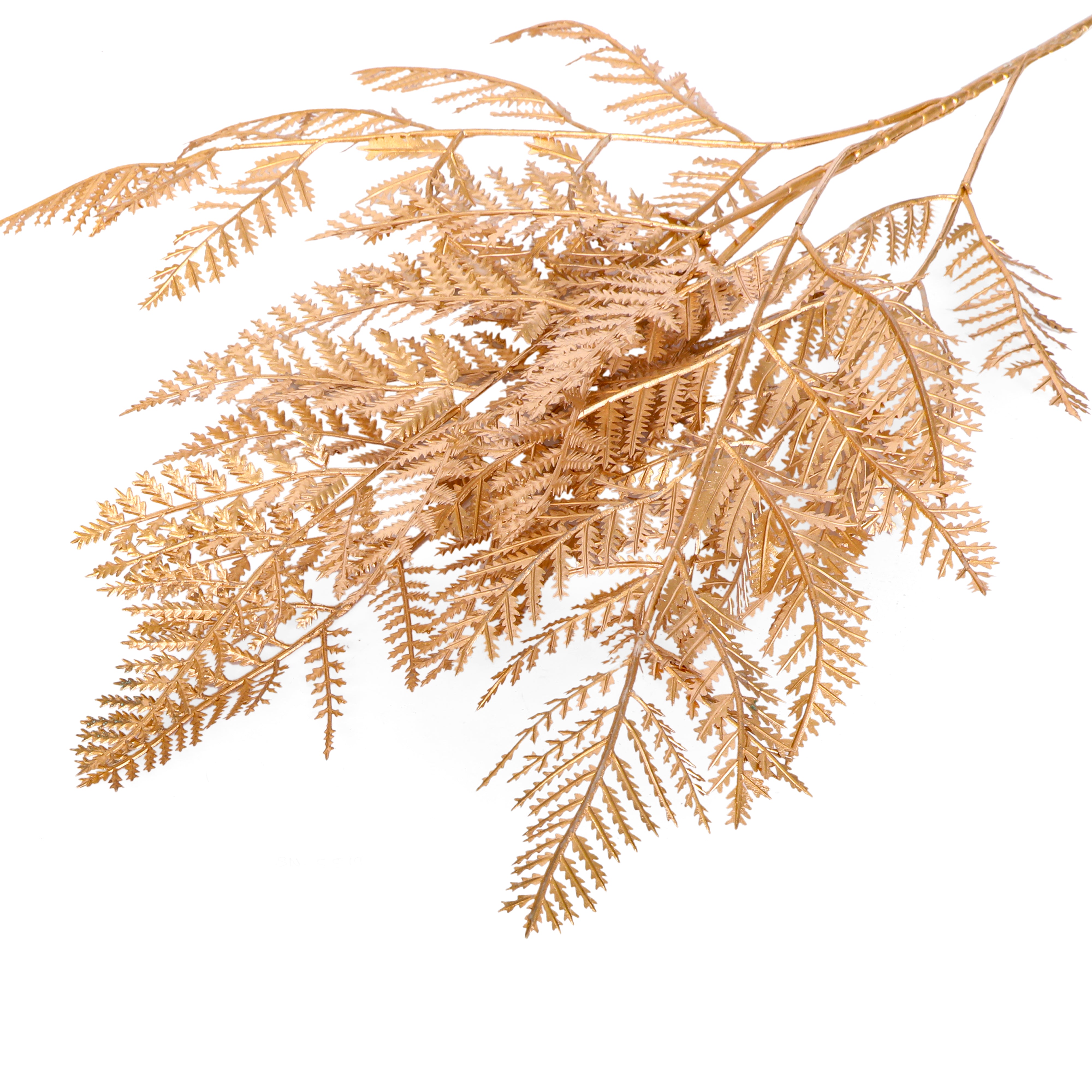 Artificial Flower Stick - Metallic Gold Fern