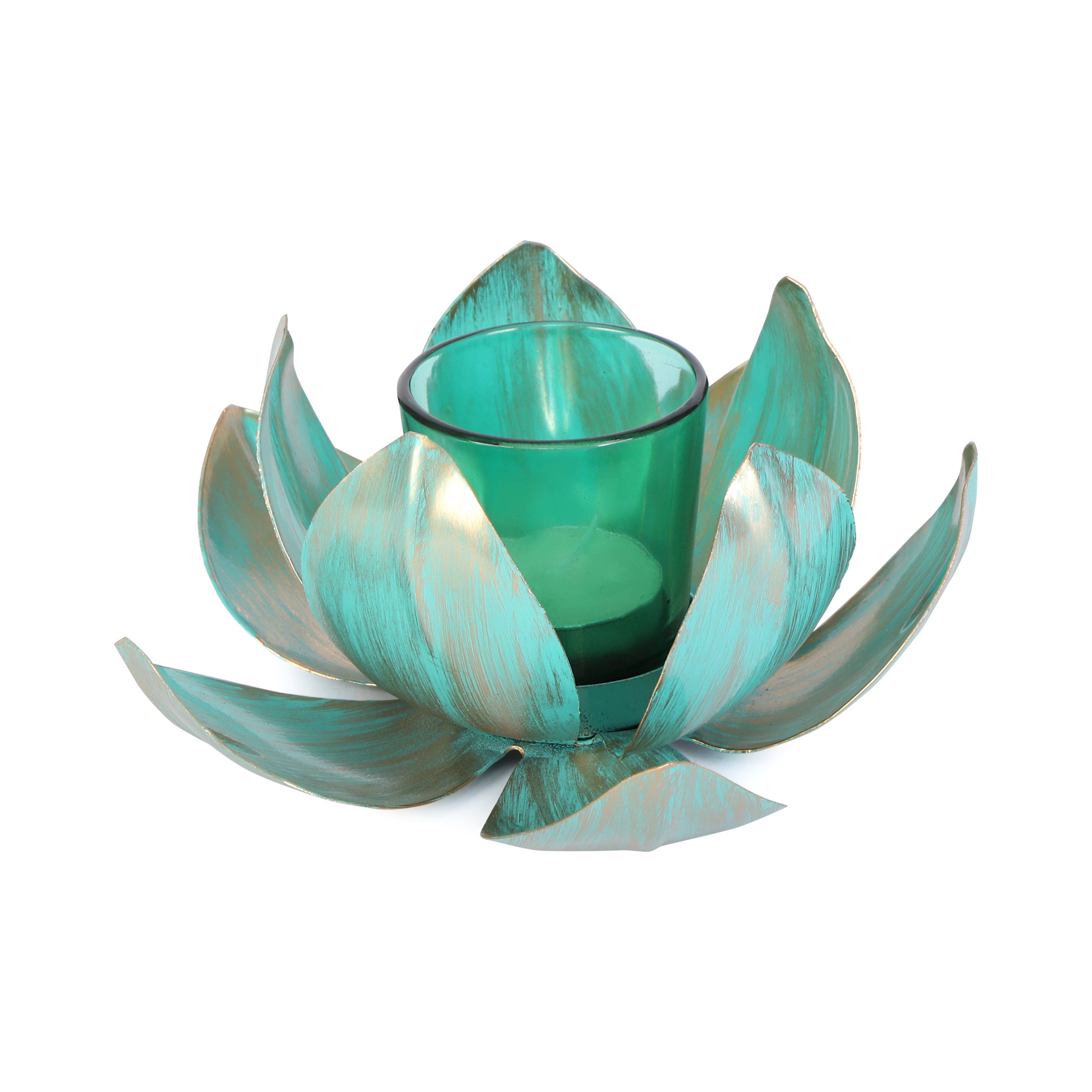 Lotus Tea Light Holder Combo Pack Of 2 -  Candle Stand Diwali Hamper 8- The Home Co.