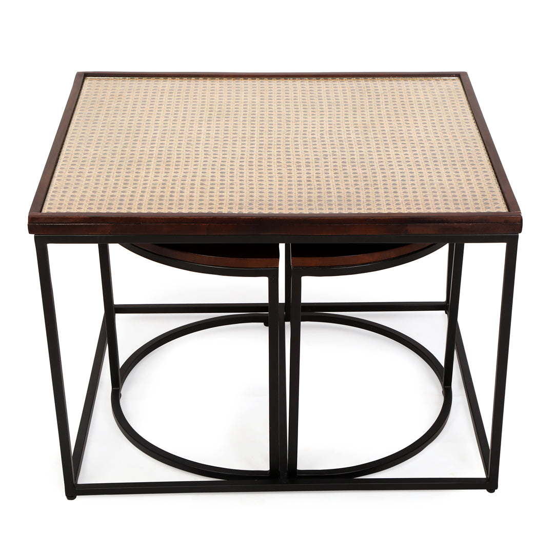Coffee Table Set of 3 Rattan -  Side Table 6- The Home Co.