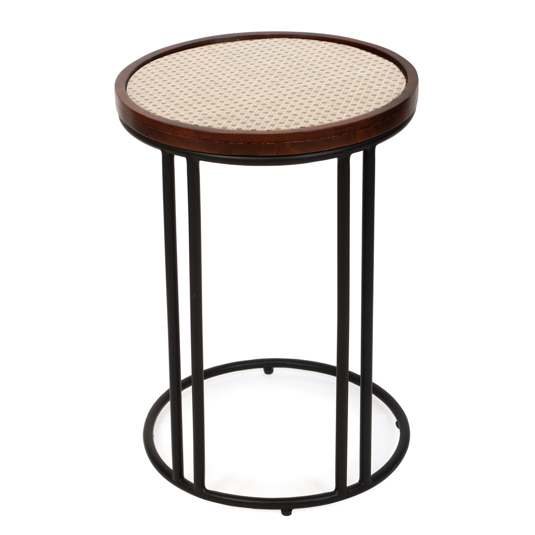 Side Table -  Rattan Round Side Table 8- The Home Co.