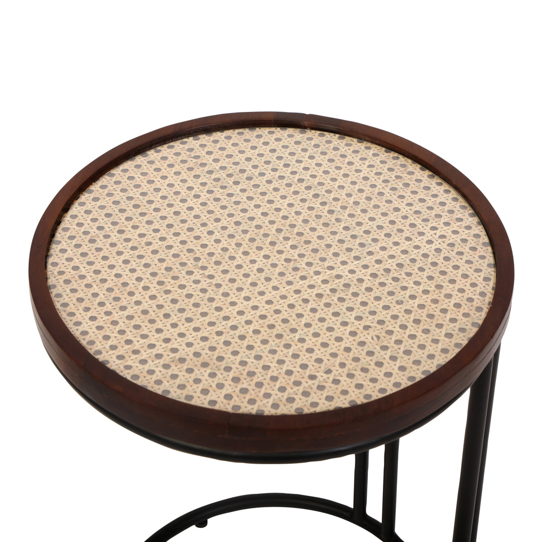 Side Table -  Rattan Round Side Table 5- The Home Co.