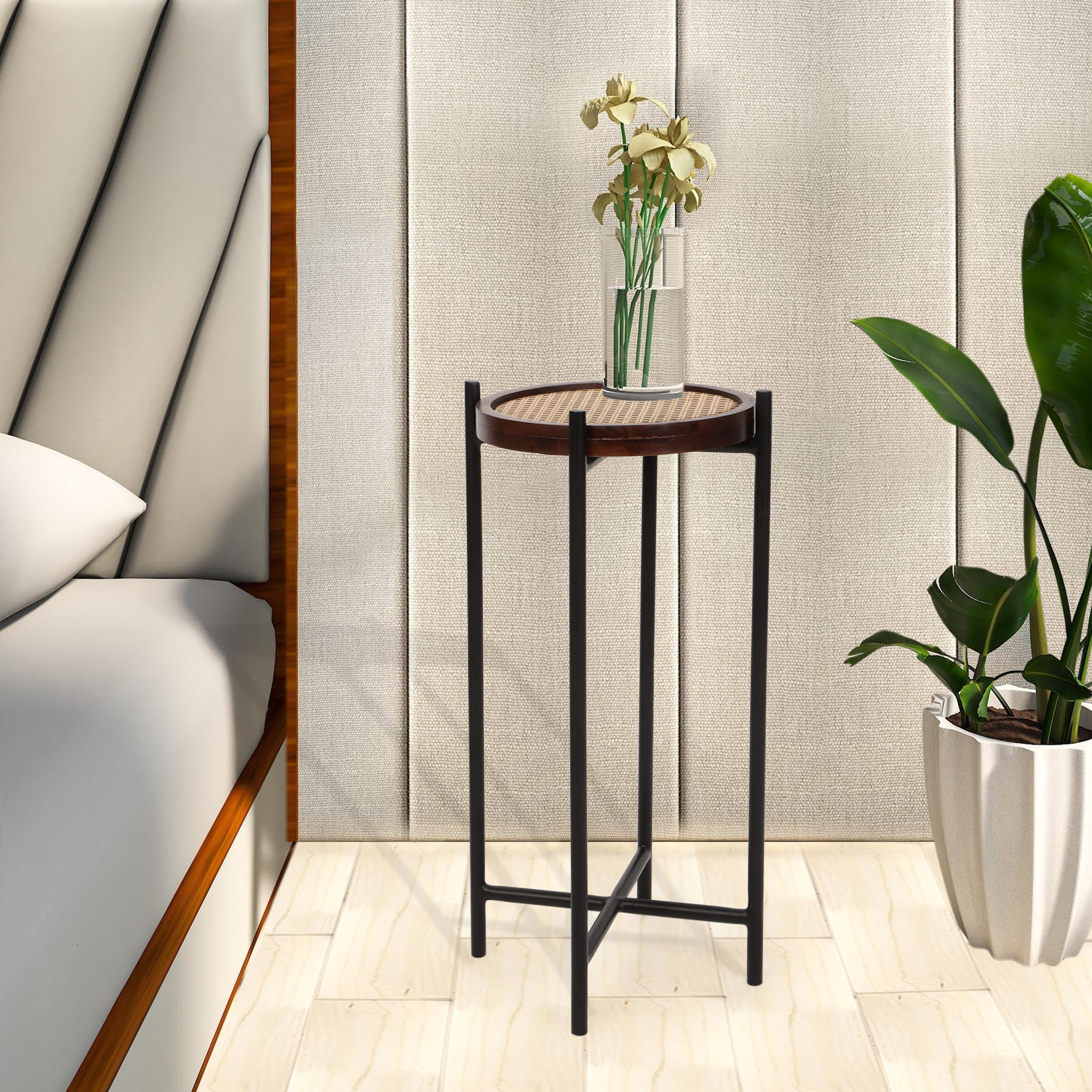 End Table Rattan 2 Layer - Side Table