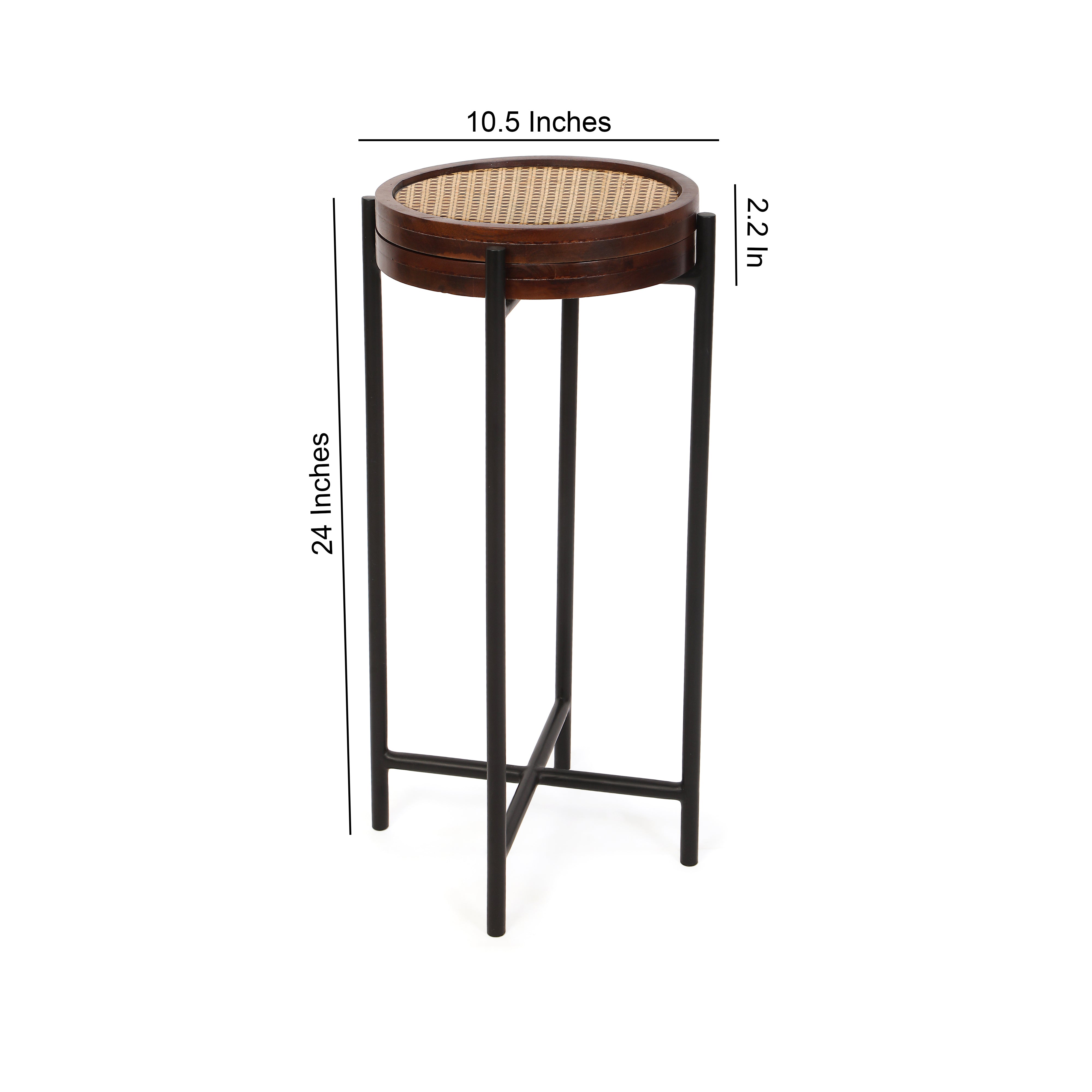 End Table Rattan 2 Layer - Side Table