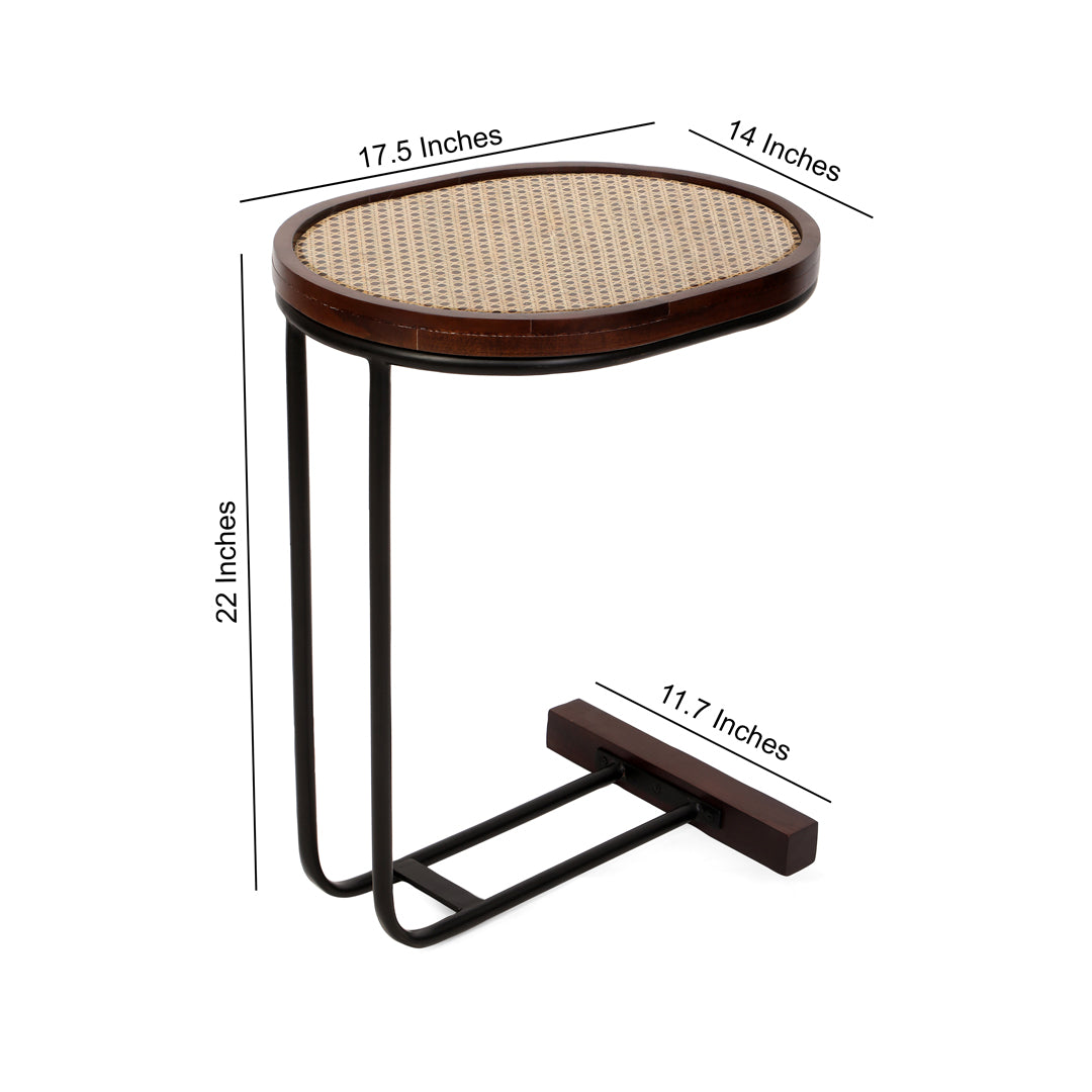 Side Table - Rattan Oval Side Table 4- The Home Co.