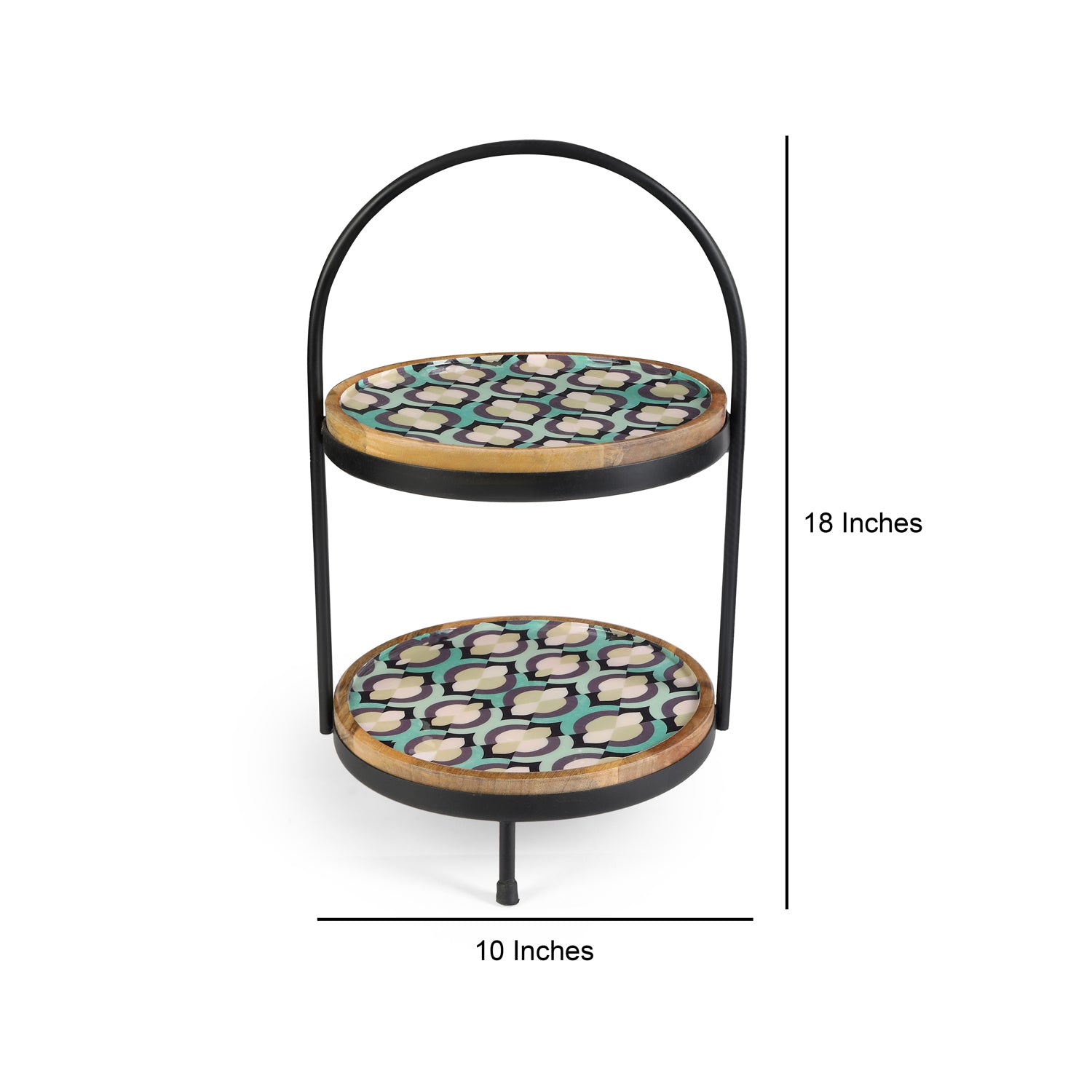 2 Tier Serving Platter - Mosaic