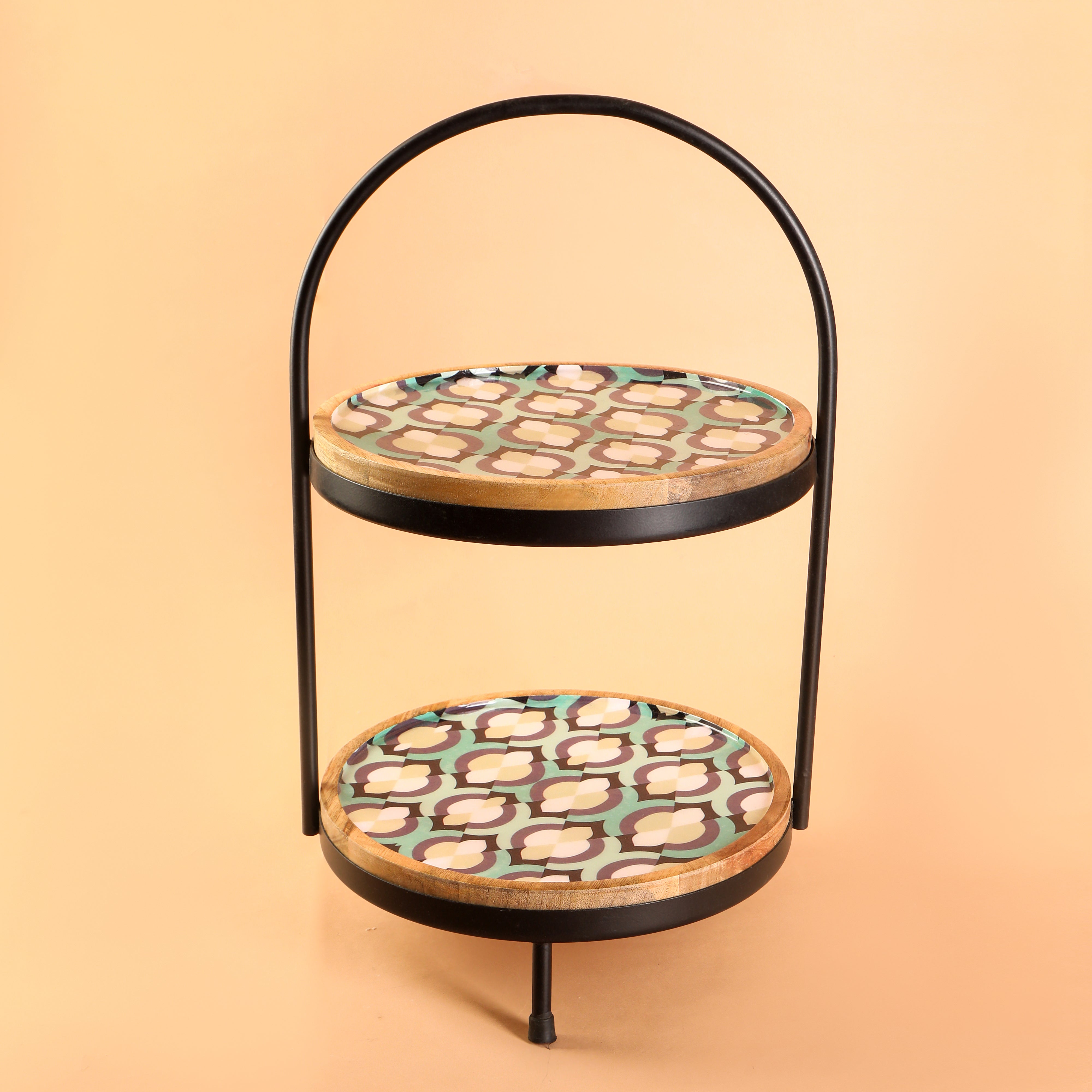 2 Tier Serving Platter - Mosaic