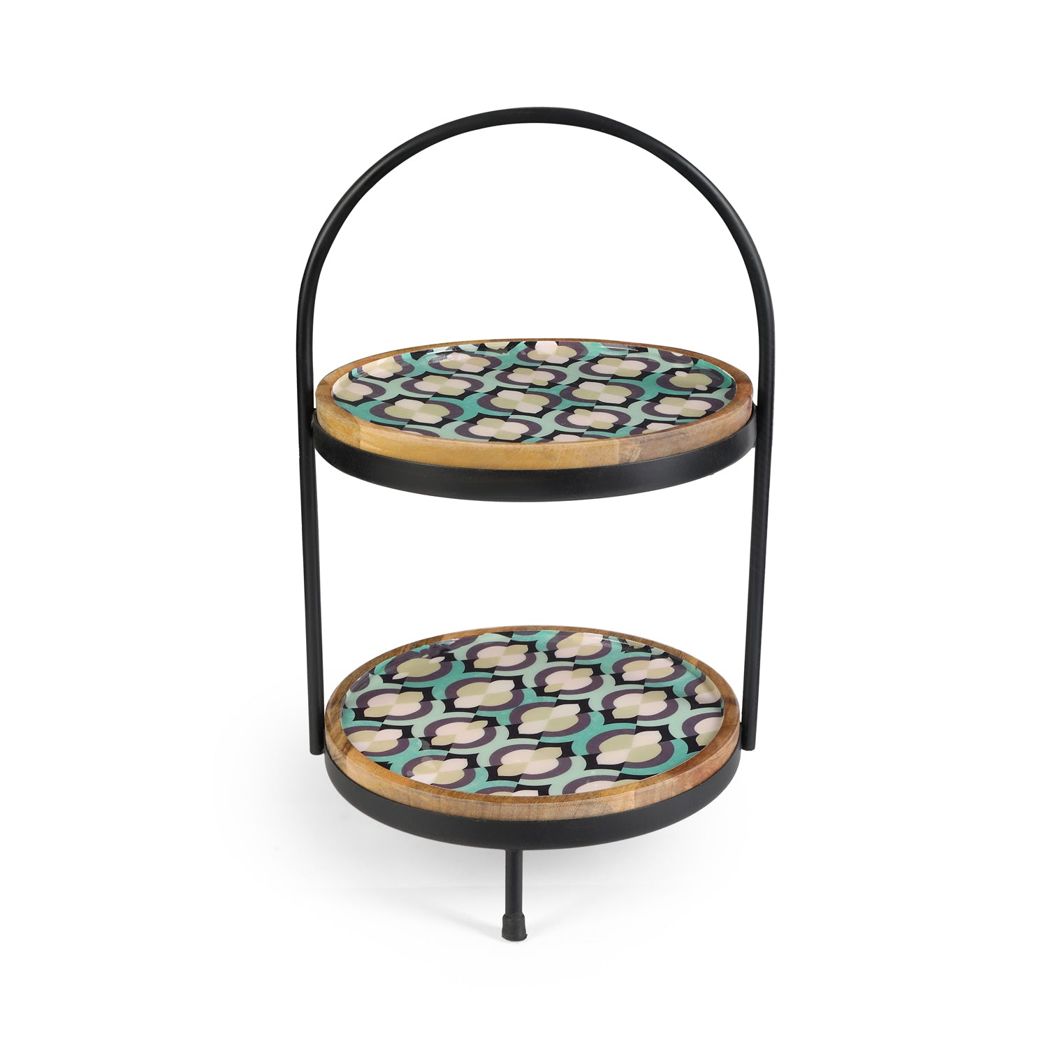 2 Tier Serving Platter - Mosaic