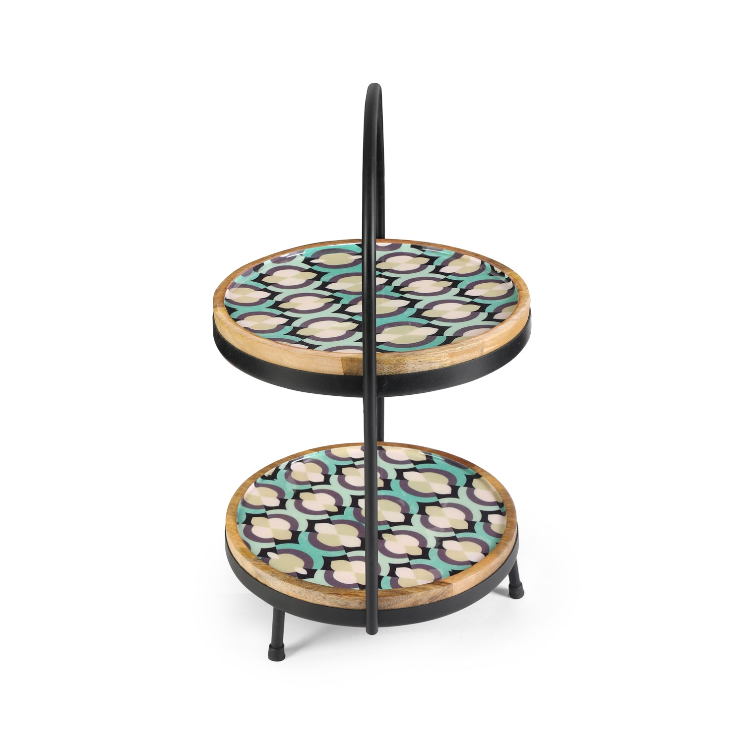 2 Tier Serving Platter - Mosaic