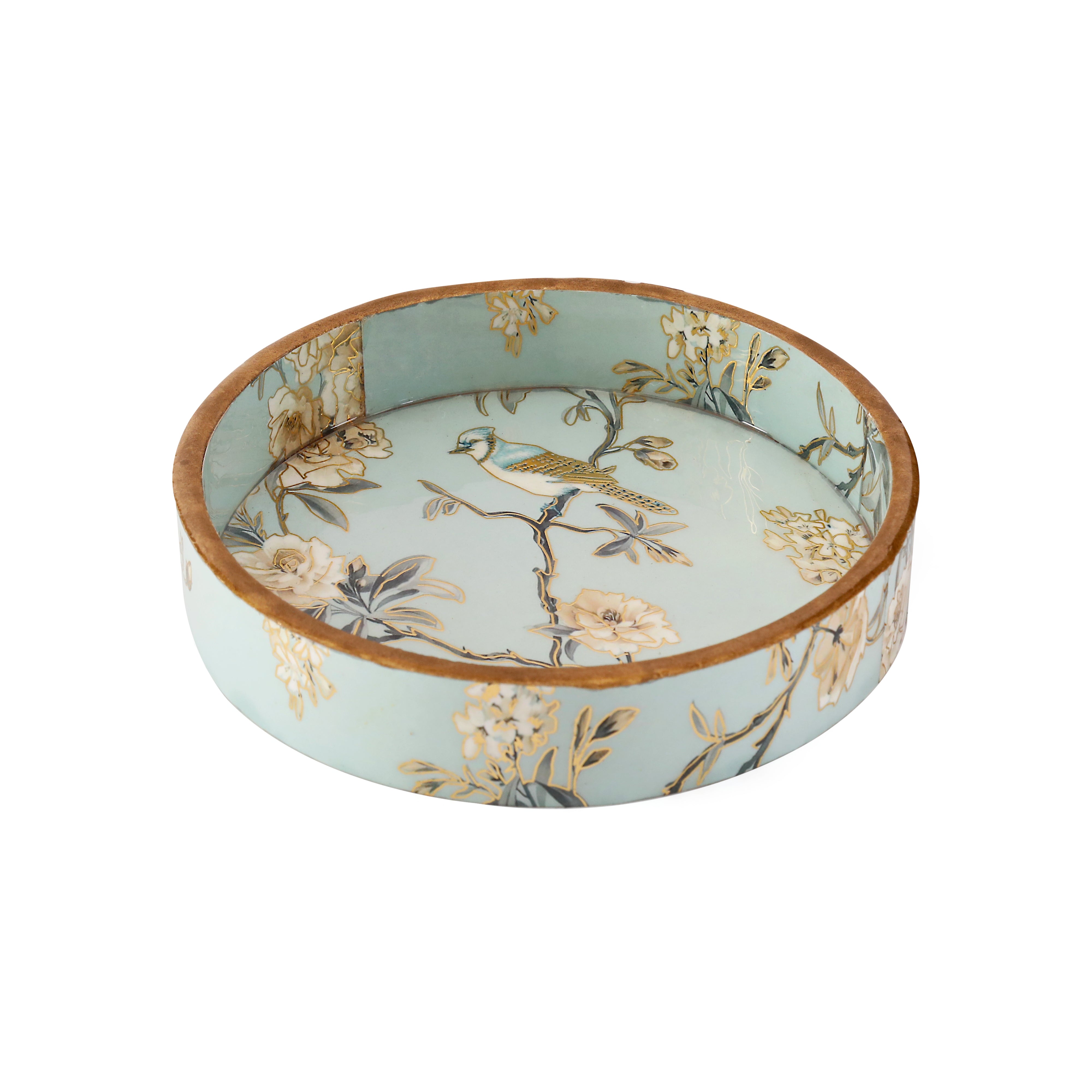 Round Tray - Blue Bird