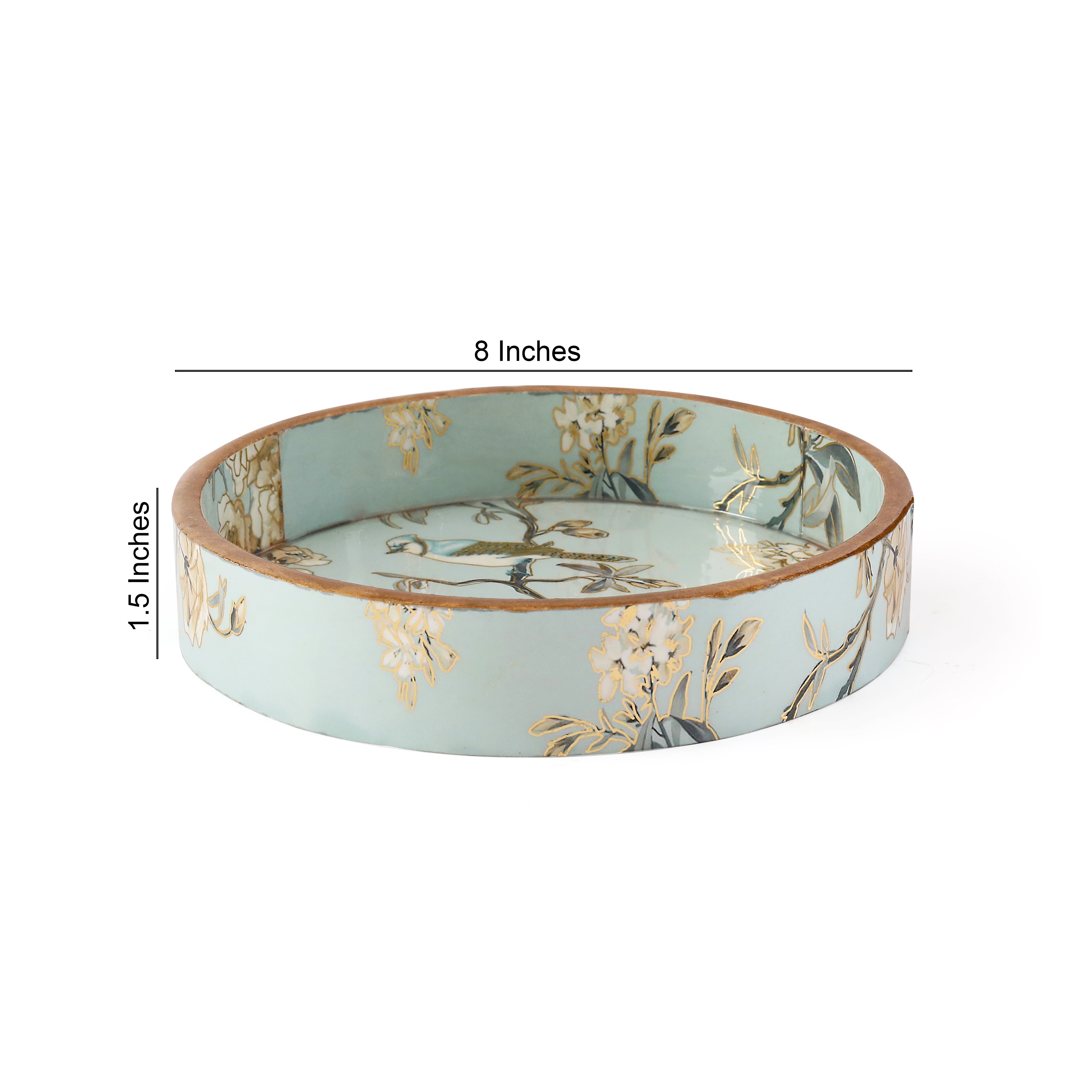 Round Tray - Blue Bird