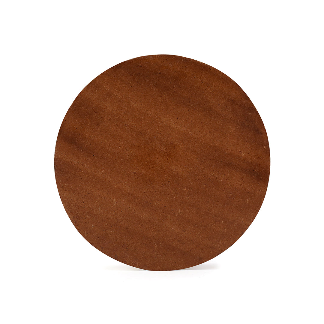 Round Tray - Brown Abstract