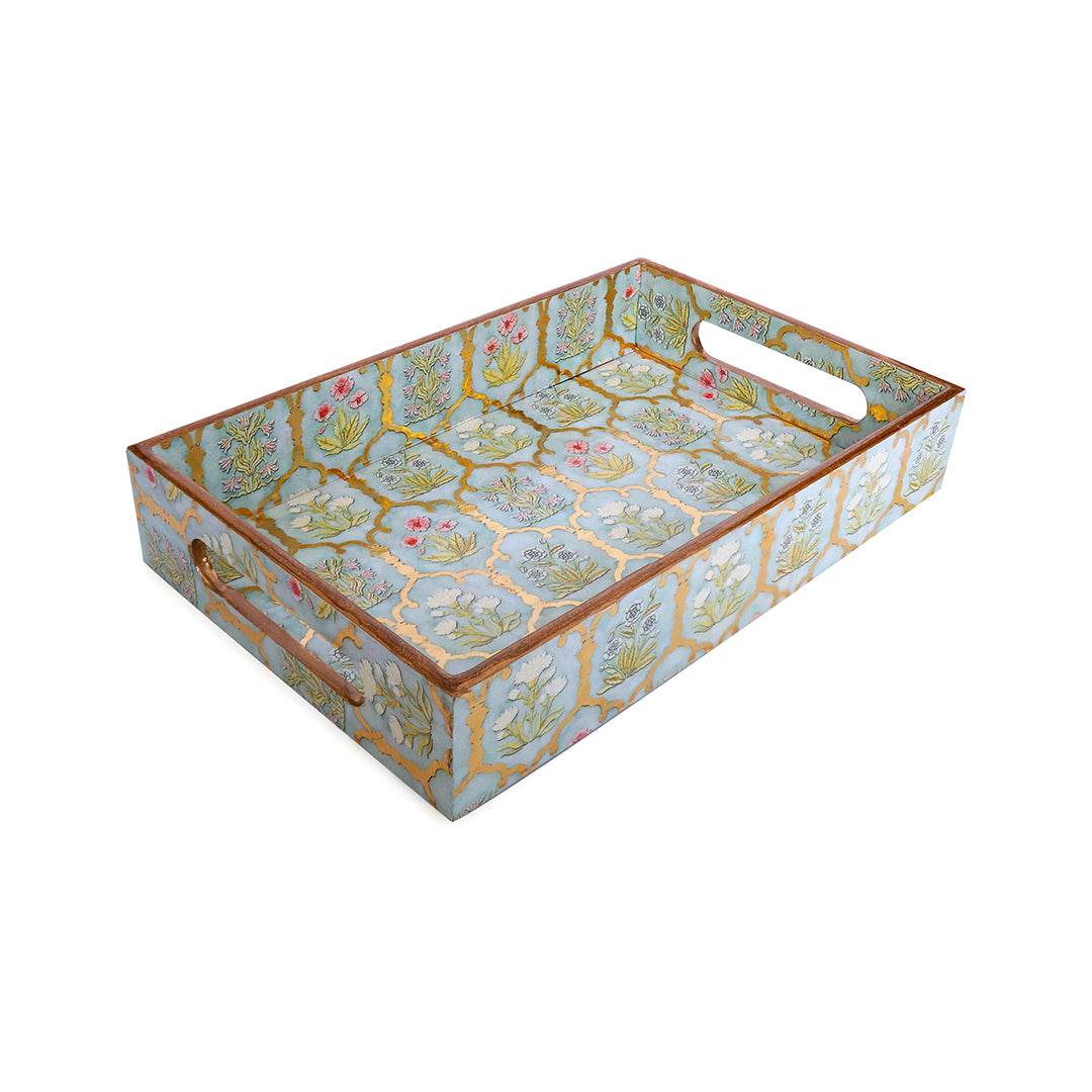 Rectangle Tray - Mughal Flower