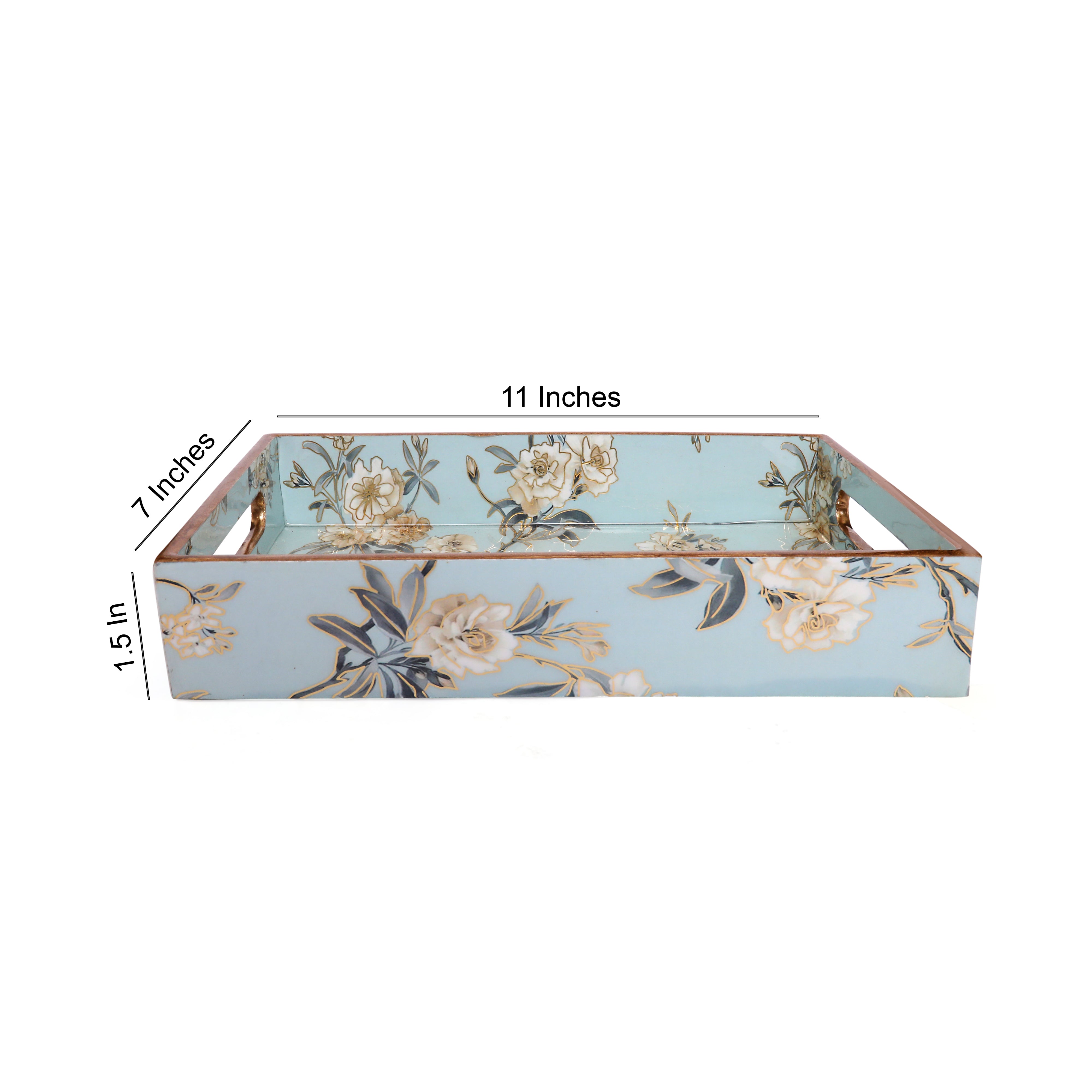 Rectangle Tray - Blue Bird