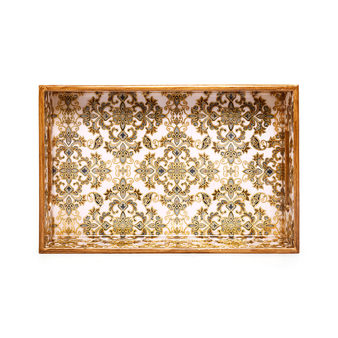 Rectangle Tray - Brown Abstract