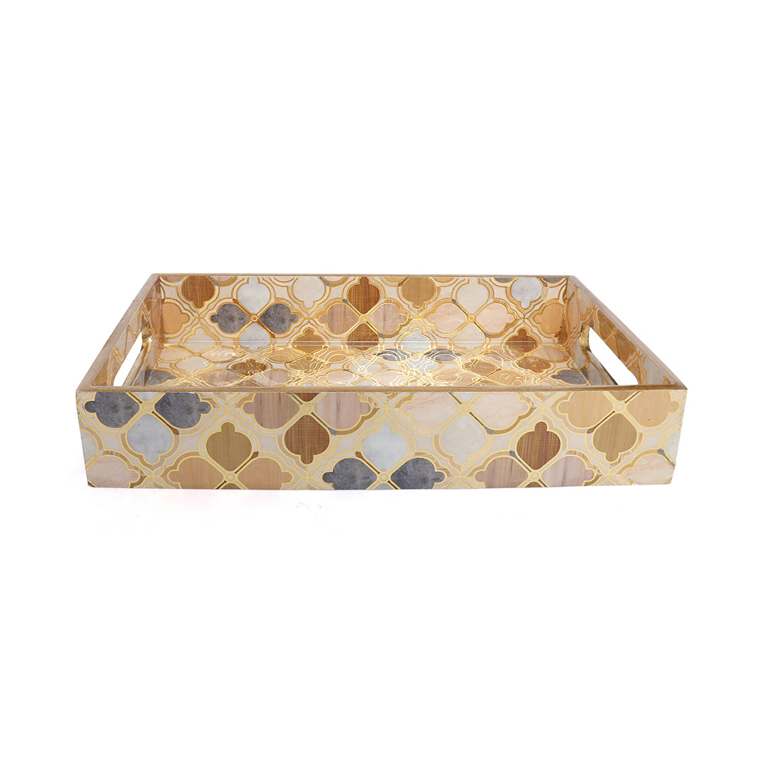 Rectangle Tray - Brown Mosaic