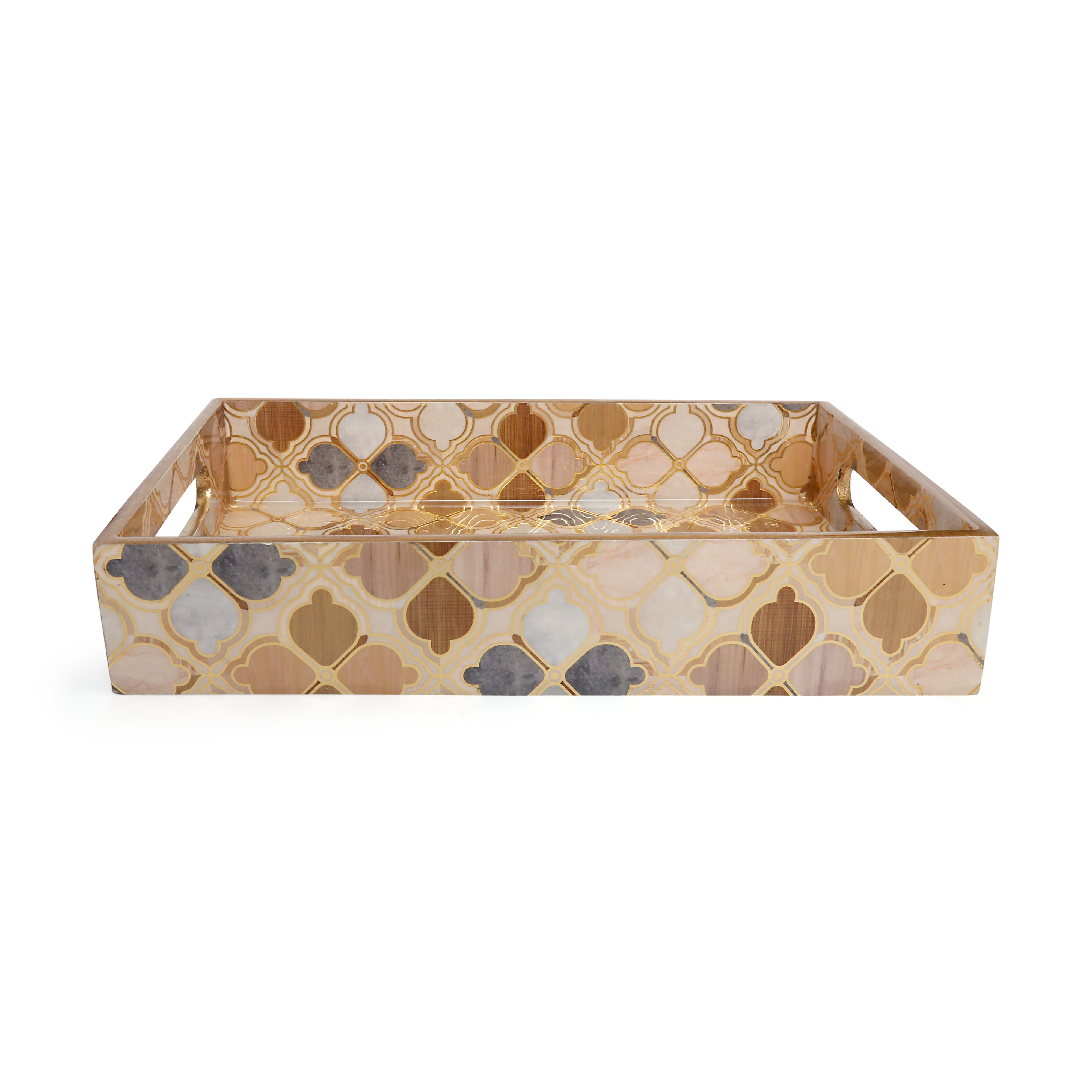 Rectangle Tray - Brown Mosaic