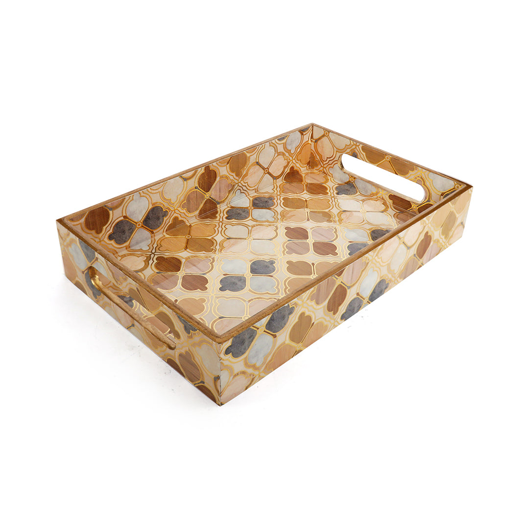 Rectangle Tray - Brown Mosaic