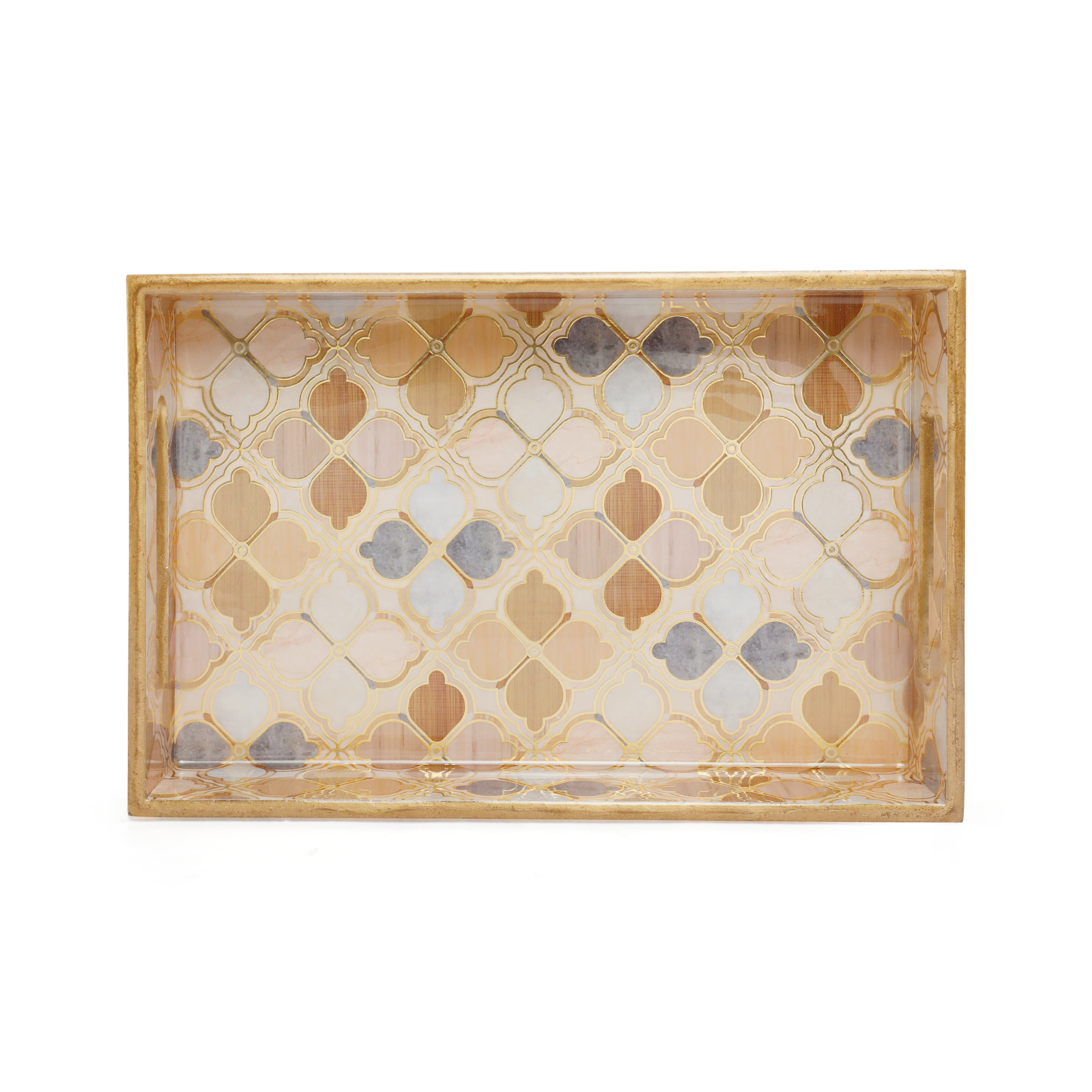 Rectangle Tray - Brown Mosaic