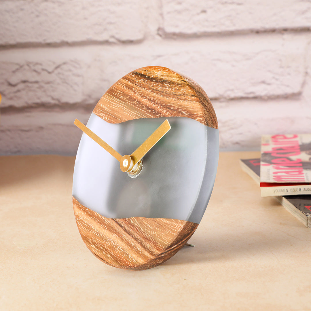 Epoxy Resin Table Clock - Desk Clock - The Home Co.