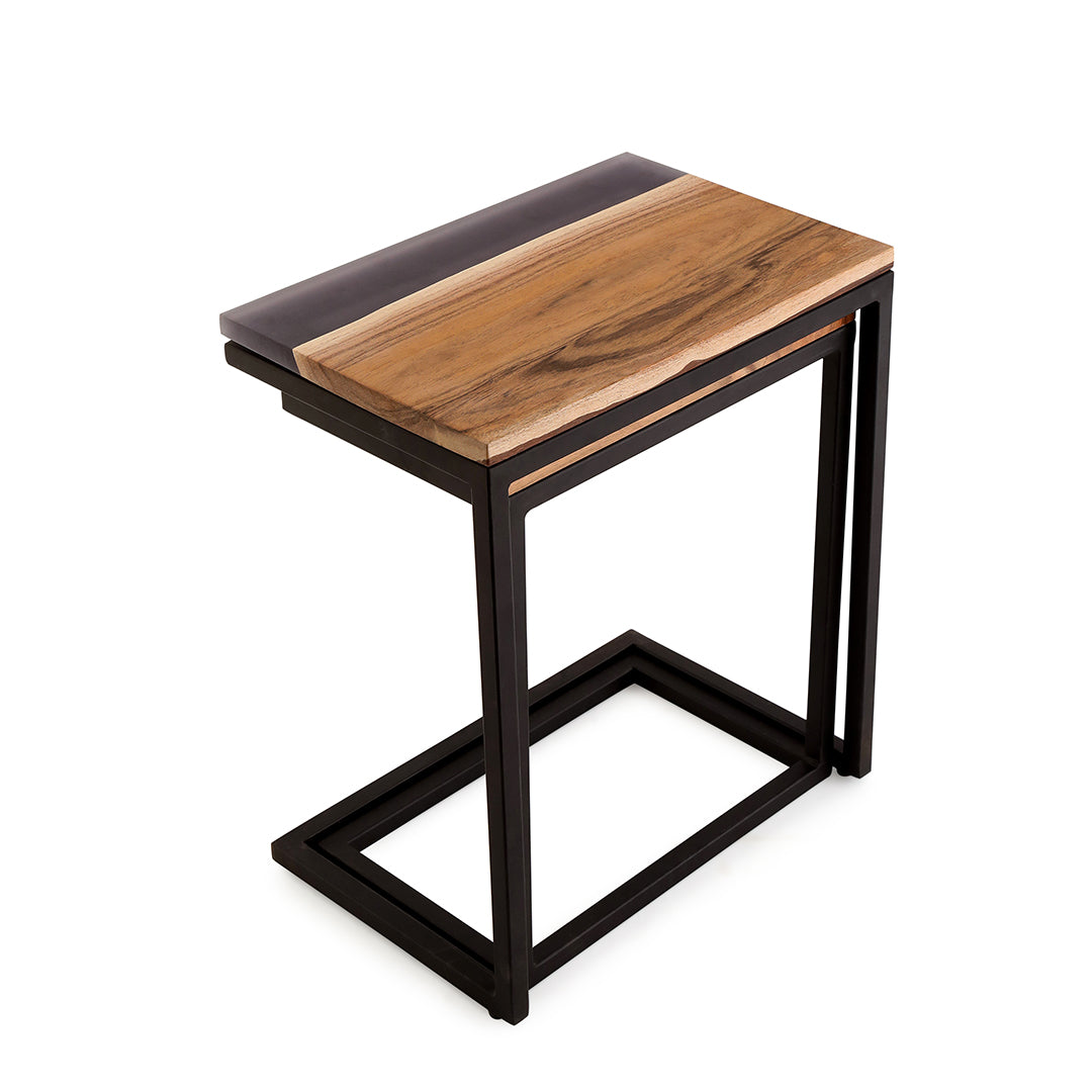 Square Side Table Set Of 2 - Epoxy Resin Side Table 7- The Home Co.
