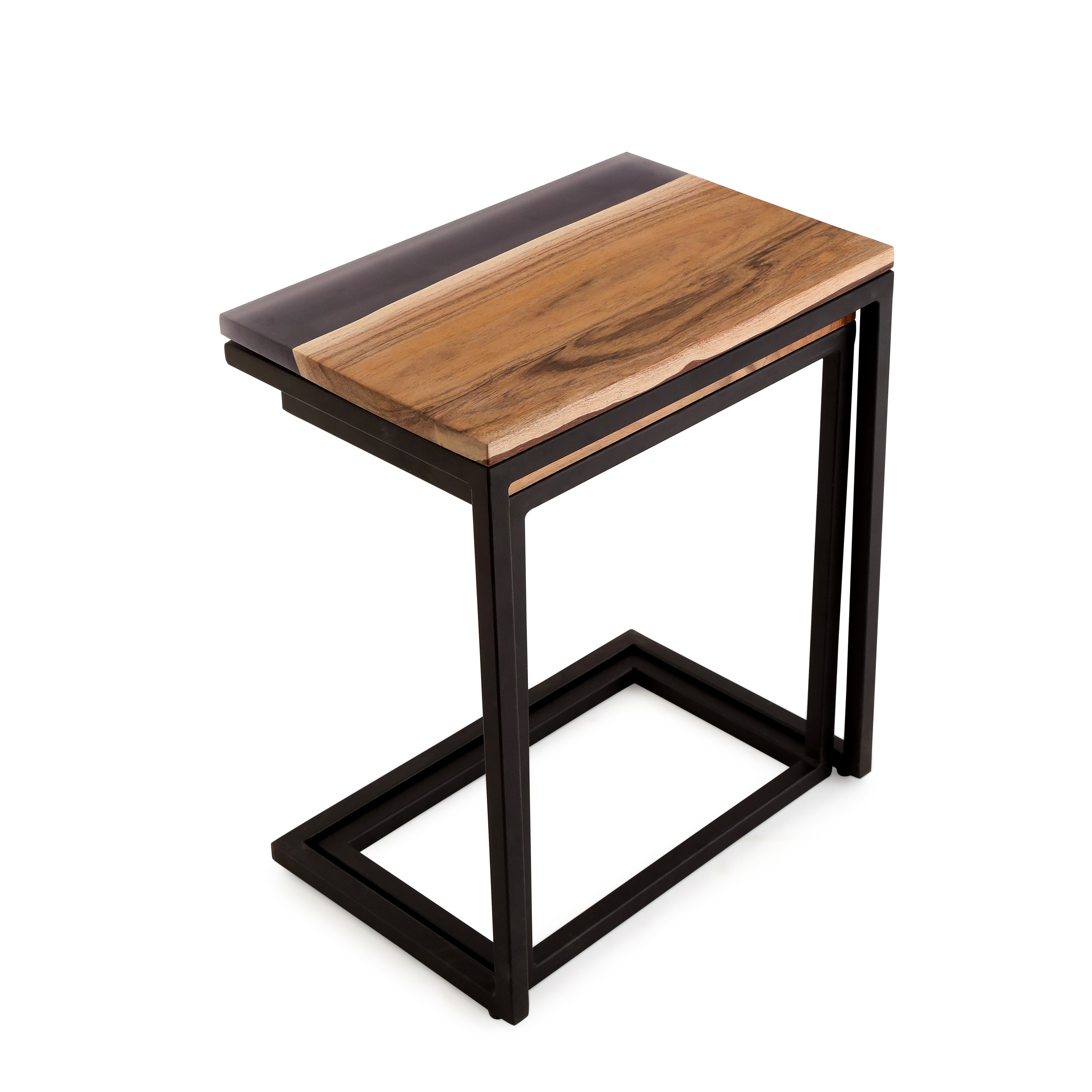 Square Side Table Set Of 2 - Epoxy Resin Side Table