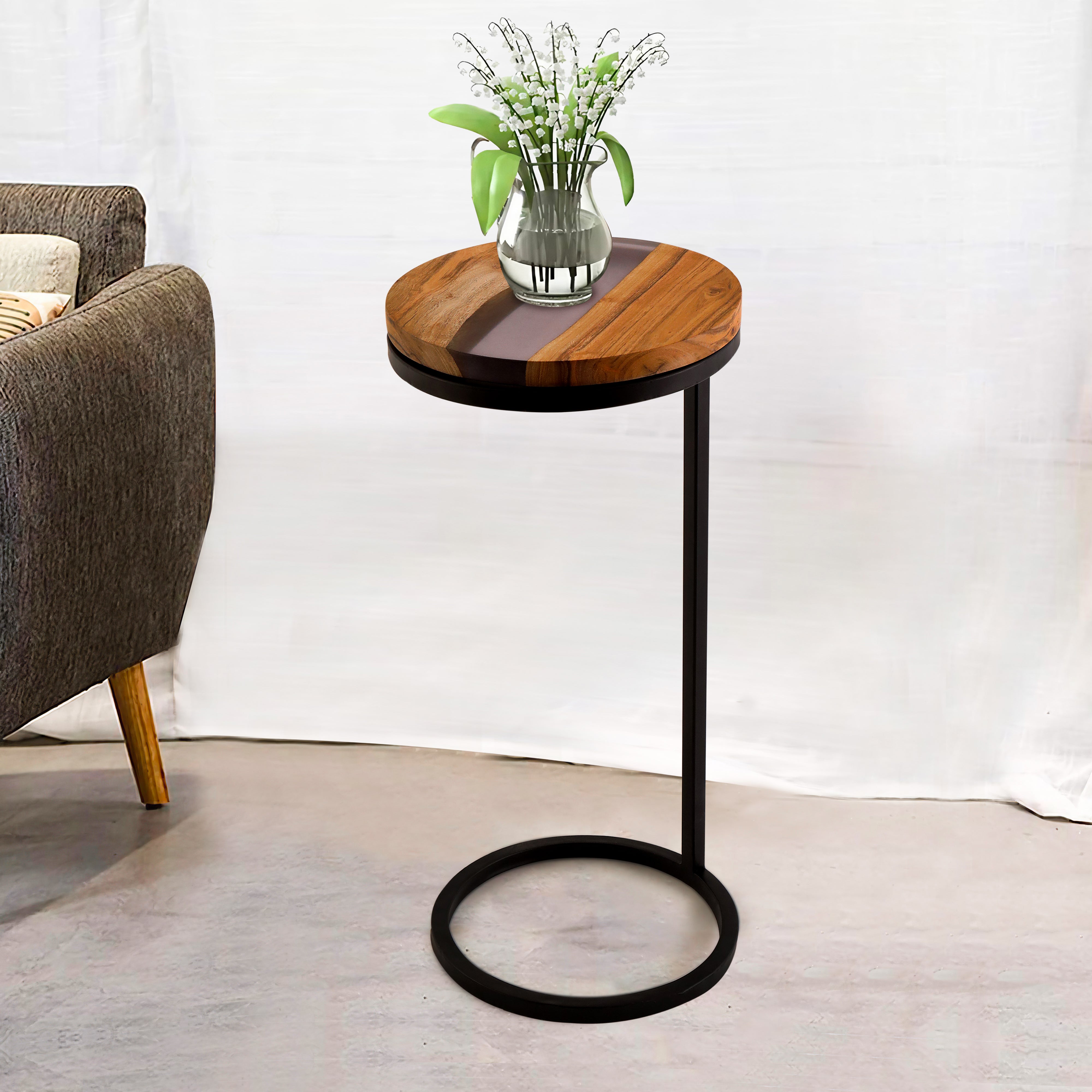 Round Side Table - Epoxy Resin Side Table