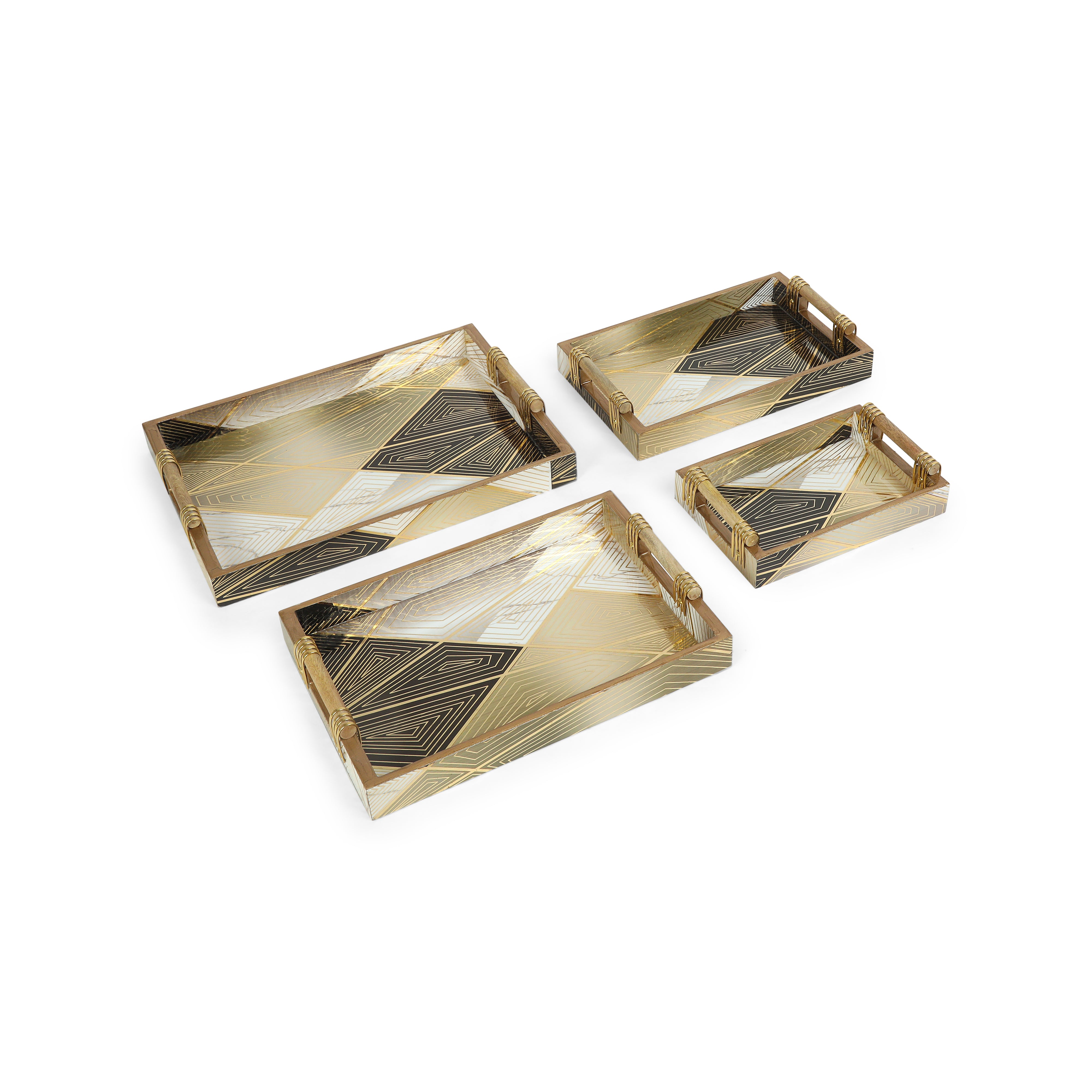 Tray Set Of 4 - Triangle