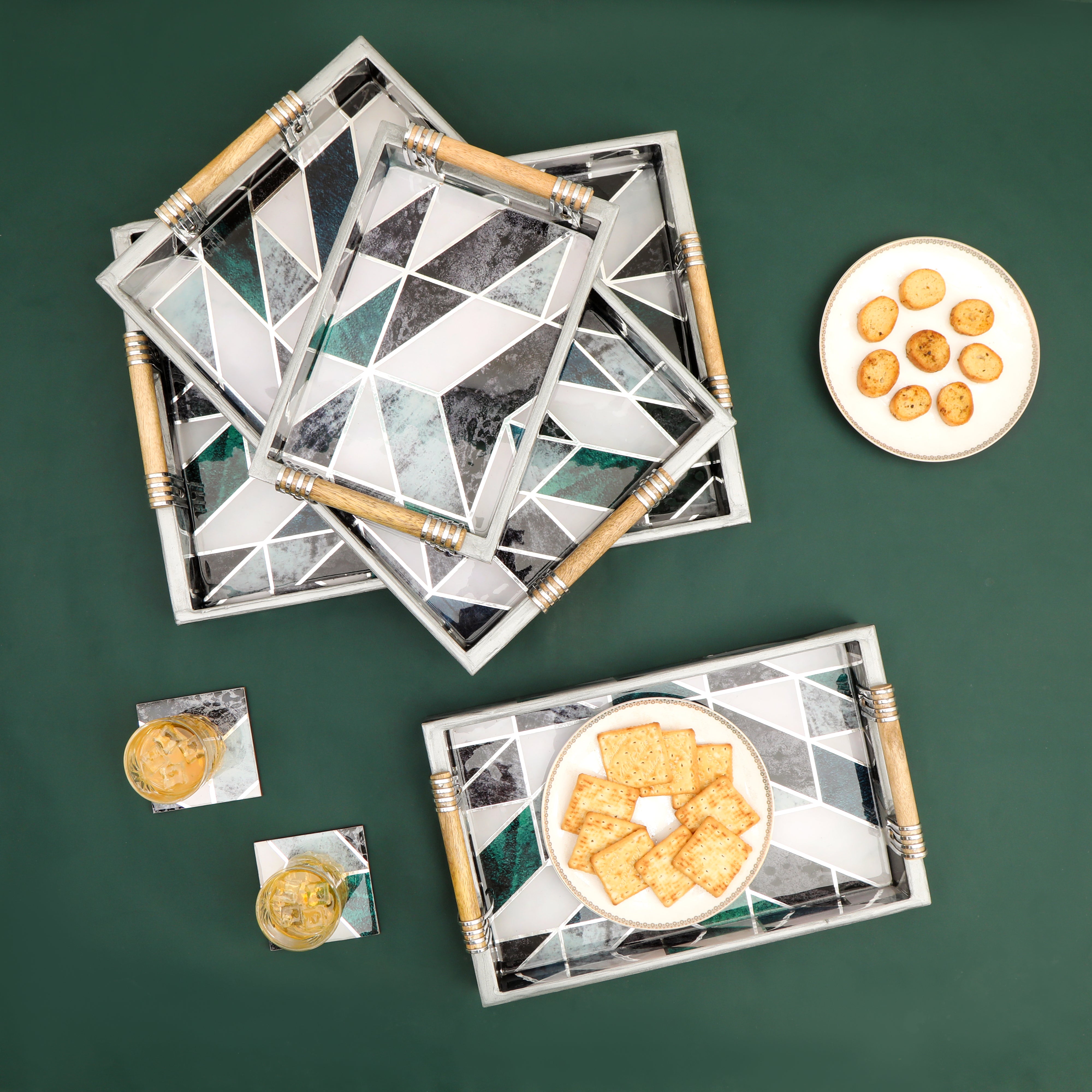 Tray Set Of 4 - New Mosaic