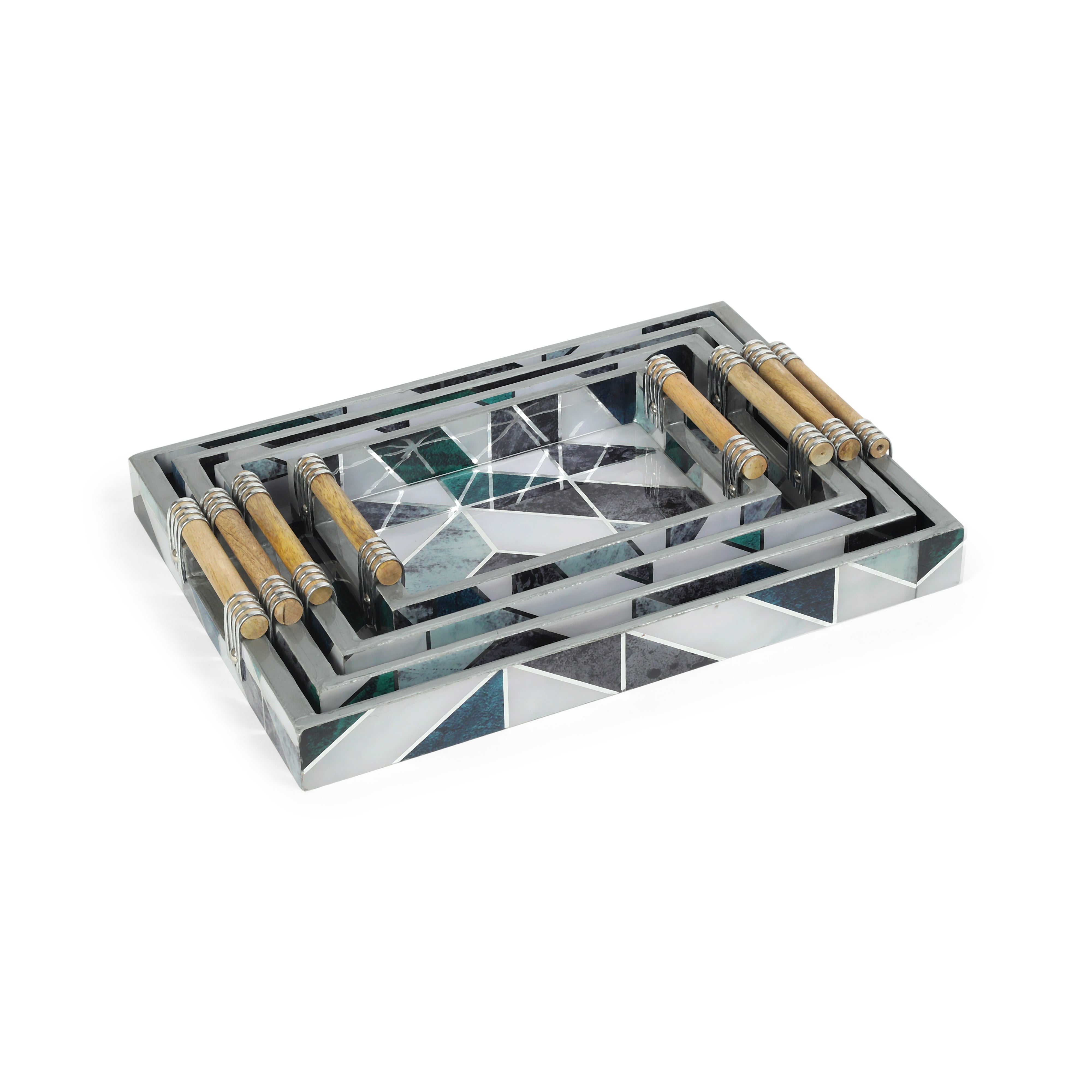 Tray Set Of 4 - New Mosaic