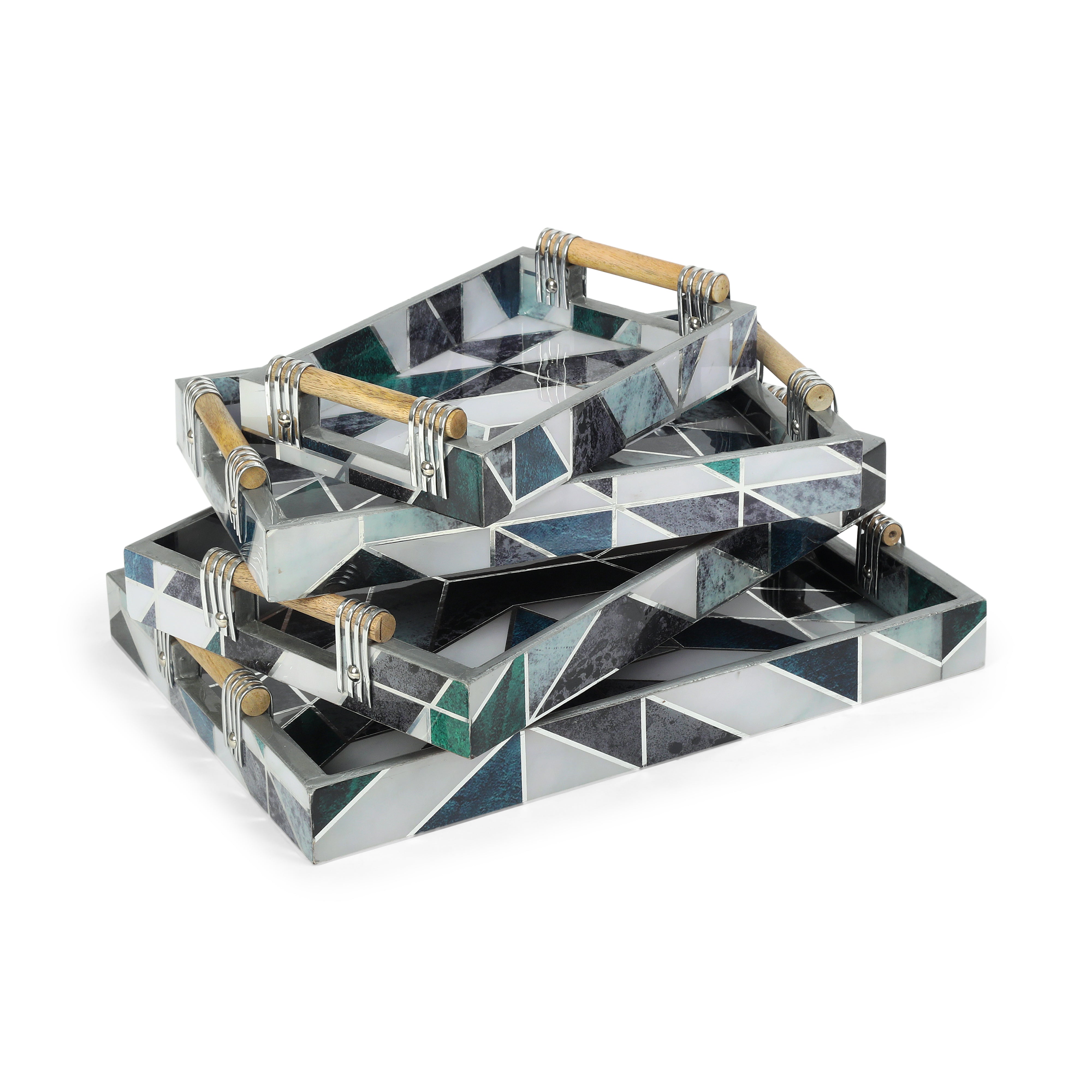 Tray Set Of 4 - New Mosaic