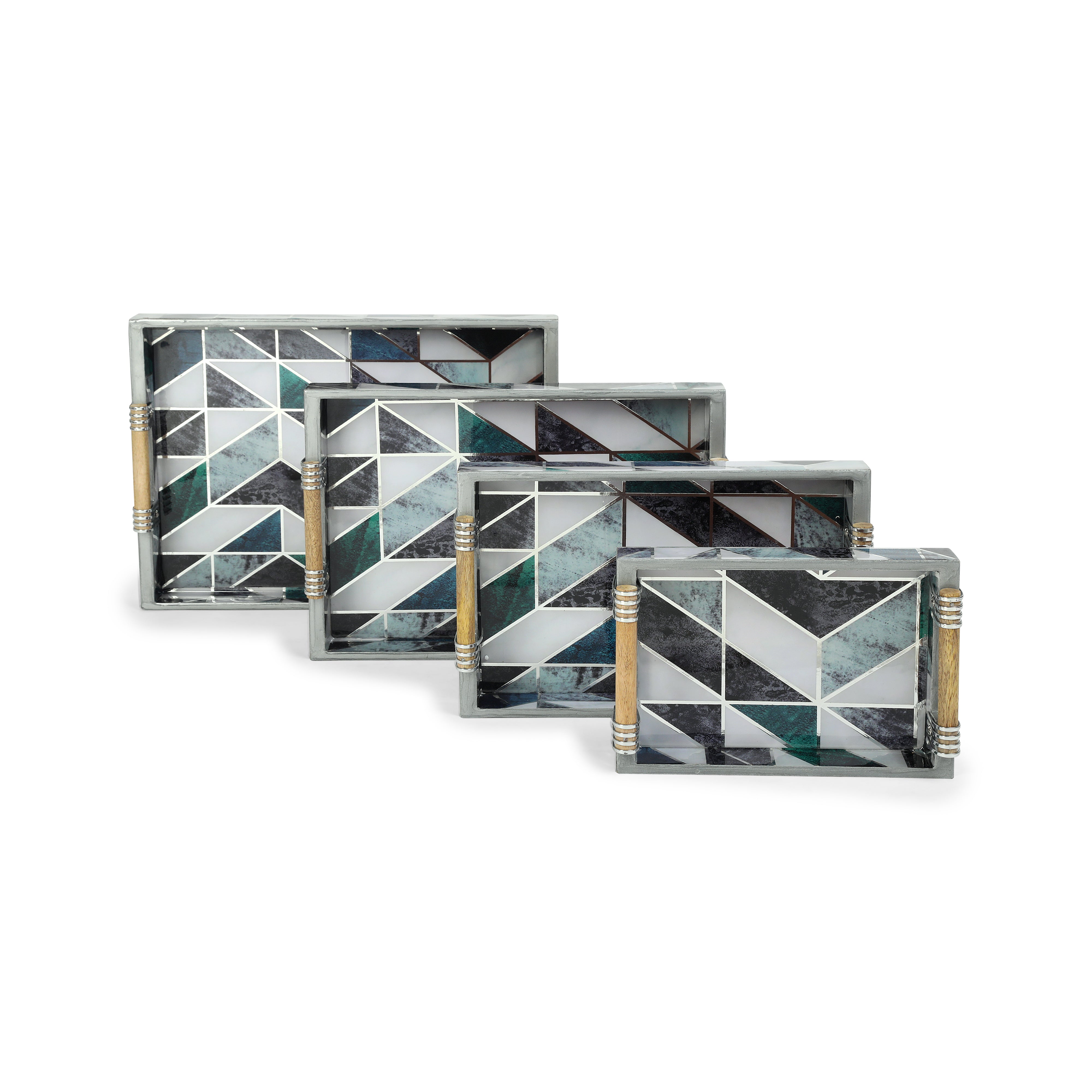 Tray Set Of 4 - New Mosaic